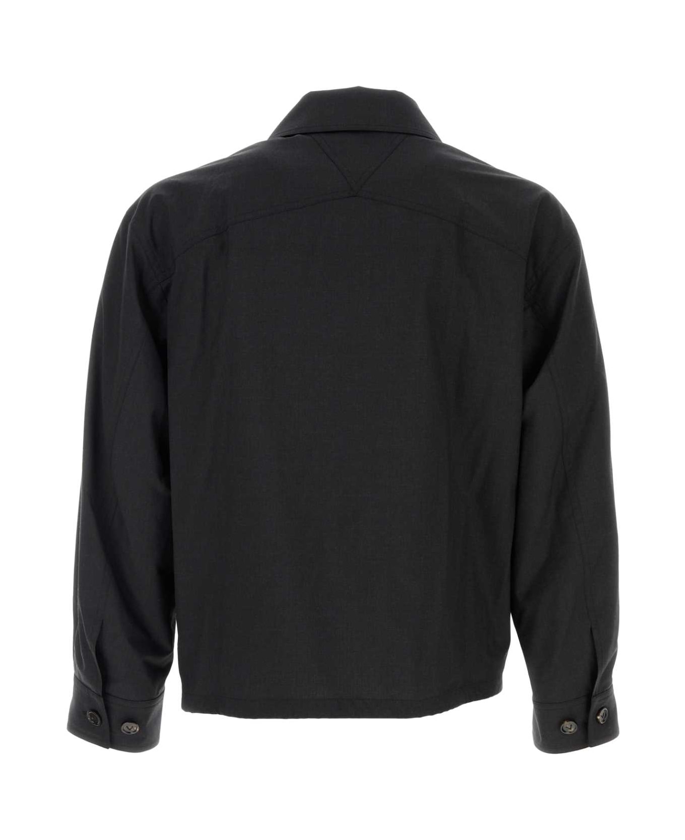 Bottega Veneta Slate Wool Jacket - CHARCOALMELANGE