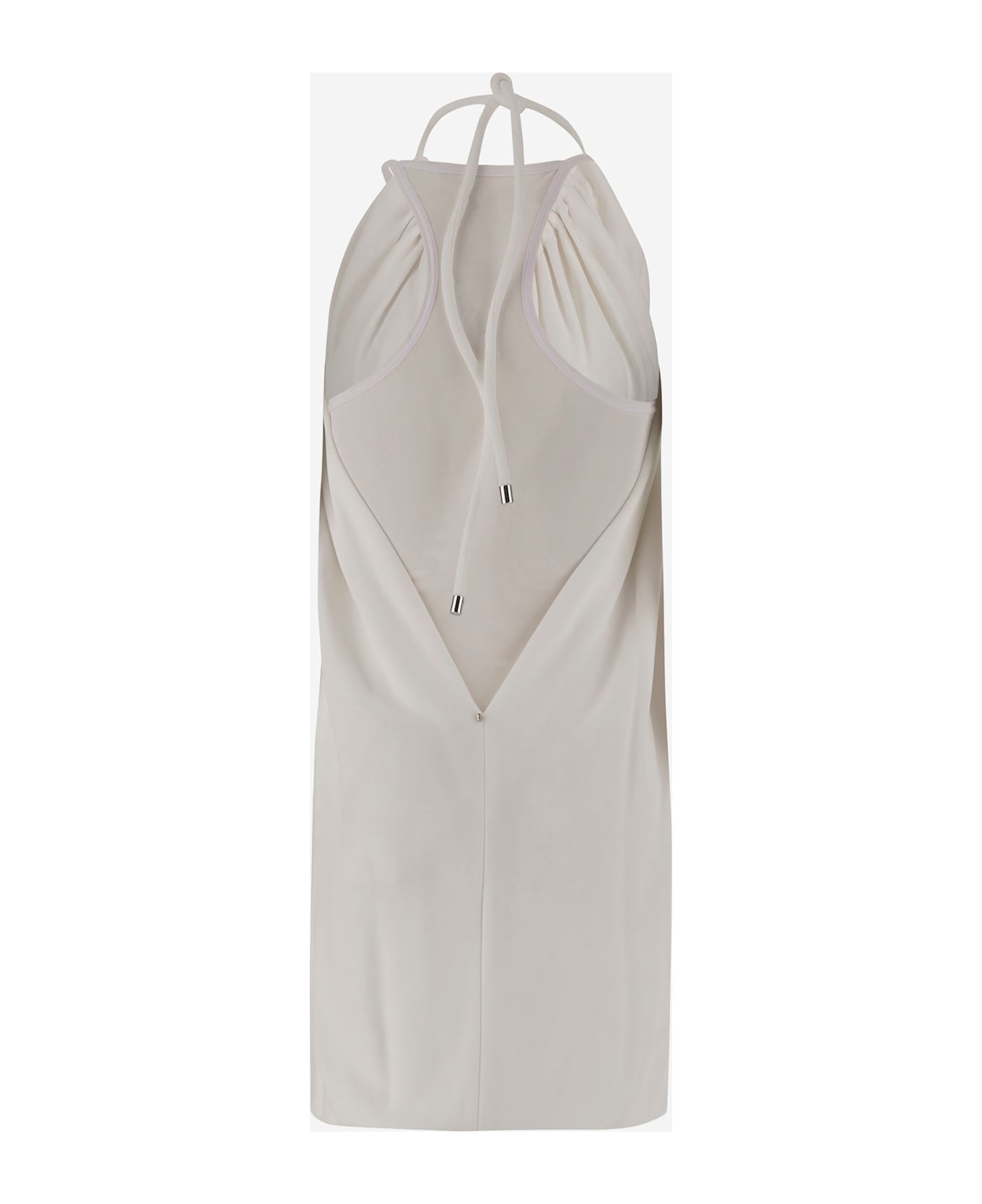 SportMax Long Viscose Mini Dress - White