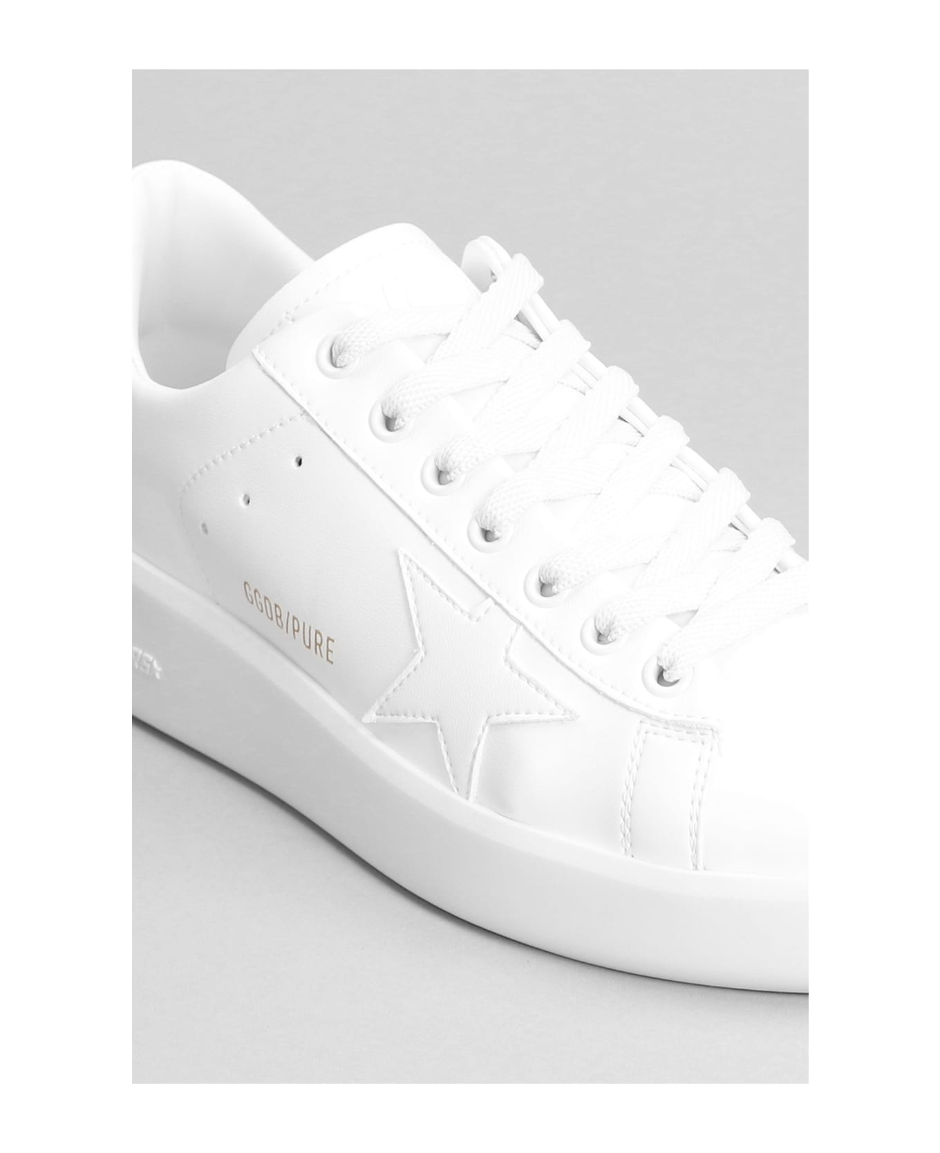 Golden Goose Pure Star Sneakers In White Leather - Optic  White