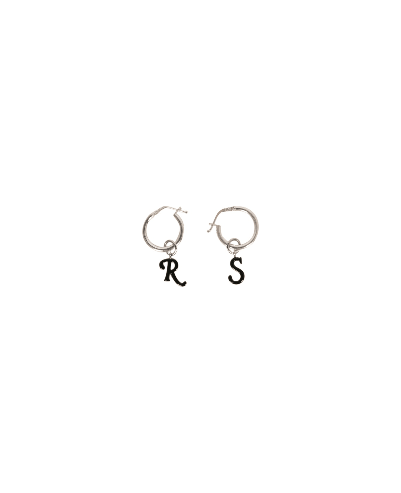 Raf Simons Logo Earrings - BLACK イヤリング