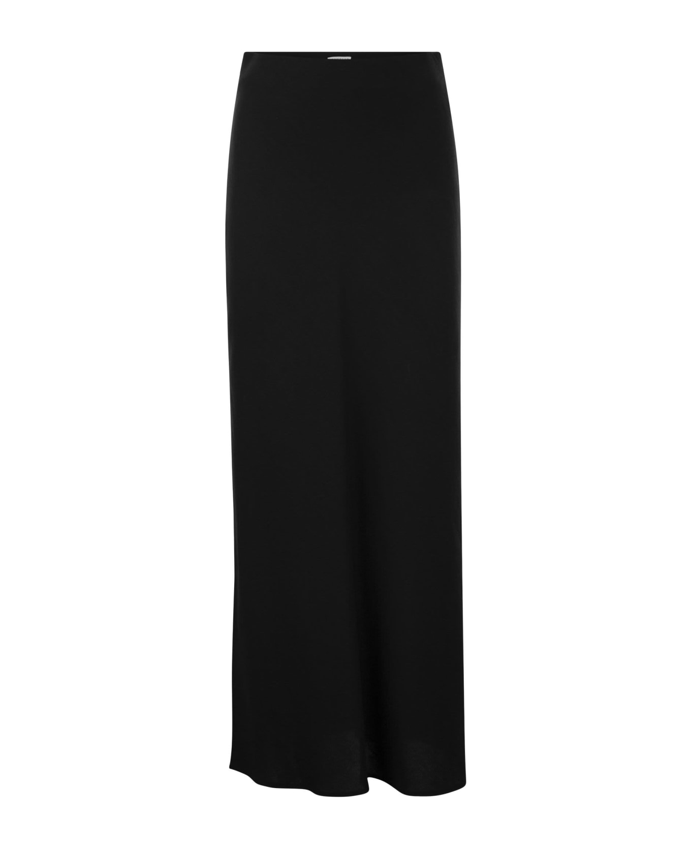 Brunello Cucinelli Viscose And Linen Long Pencil Skirt - Black スカート