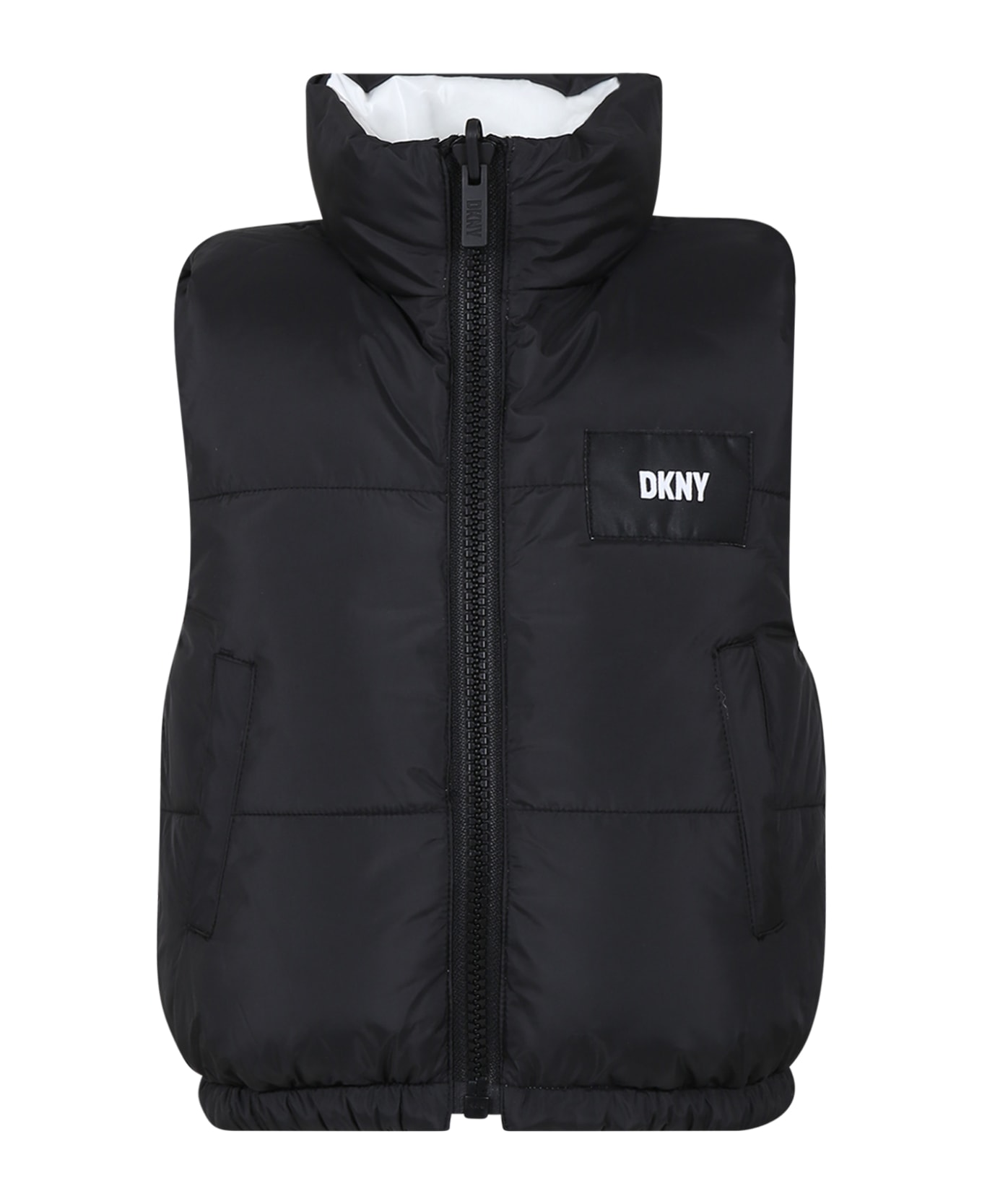 DKNY Reversible White Vest For Girl - Unico