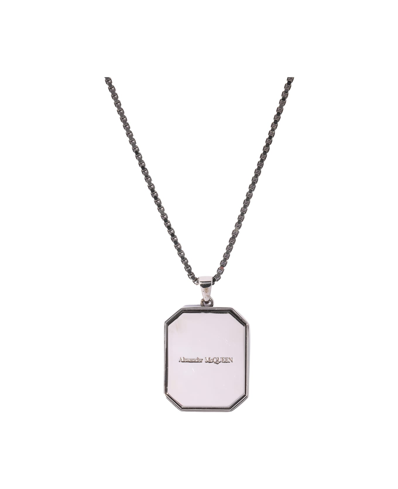 Alexander McQueen Plate Medallion Necklace - Silver ネックレス