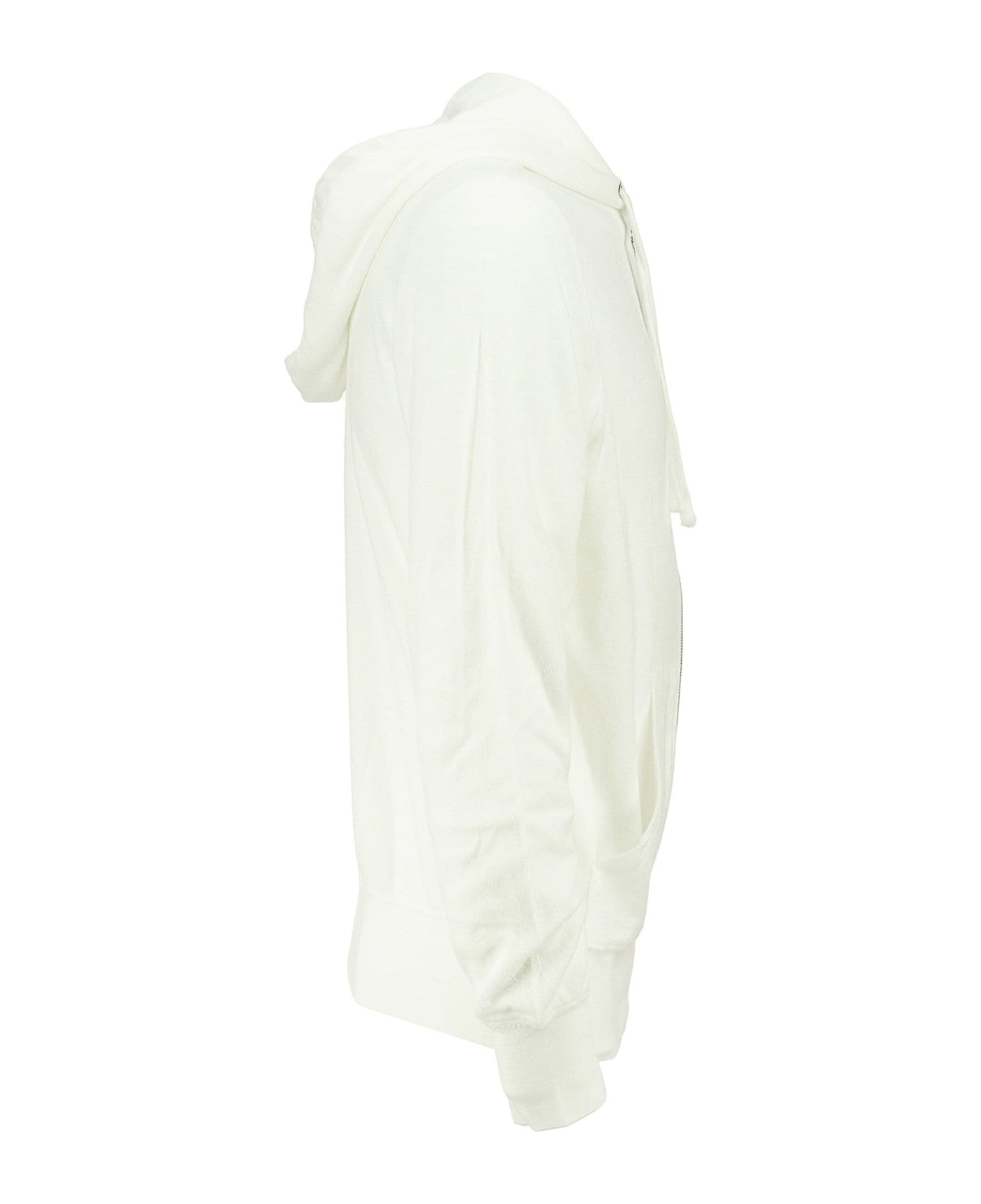 Majestic Filatures Hooded Sweatshirt In Cotton And Modal - White