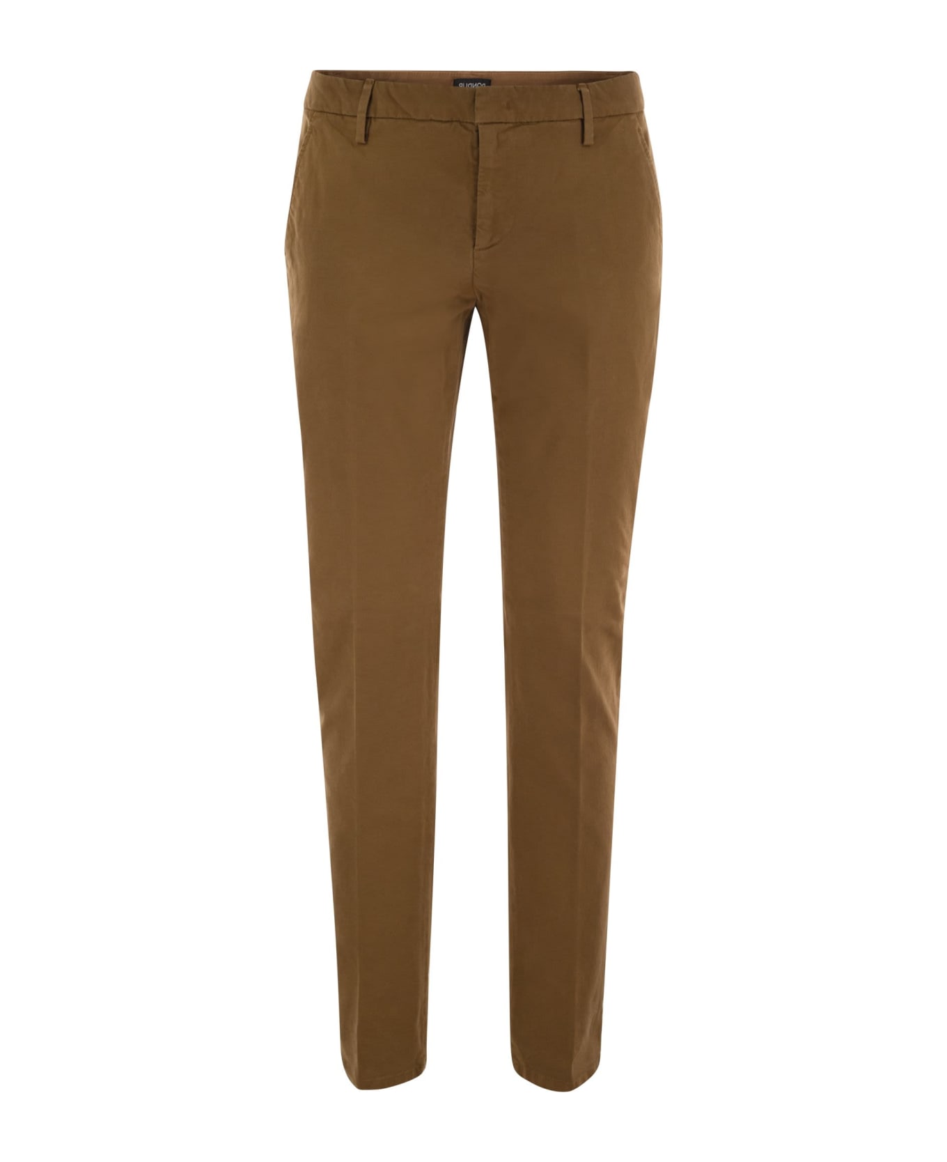Dondup Spiritissimo - Regular Chino Trousers In Light Gabardine - Cannamon