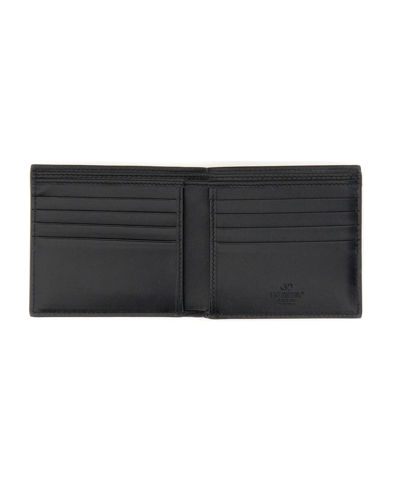 Valentino Garavani Rockstud Calfskin Wallet - Black 財布