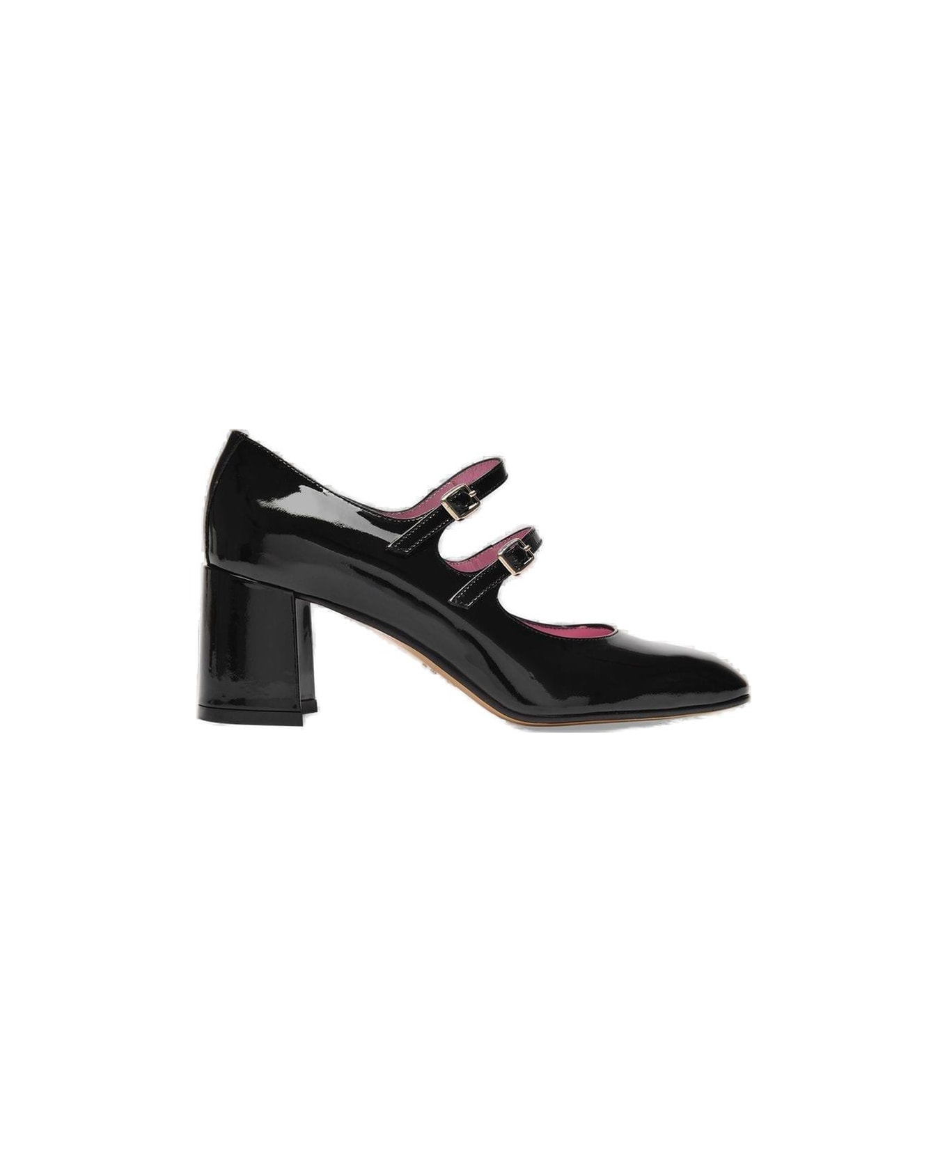 Carel Alice Adjustable Double-strap Pumps - BLACK