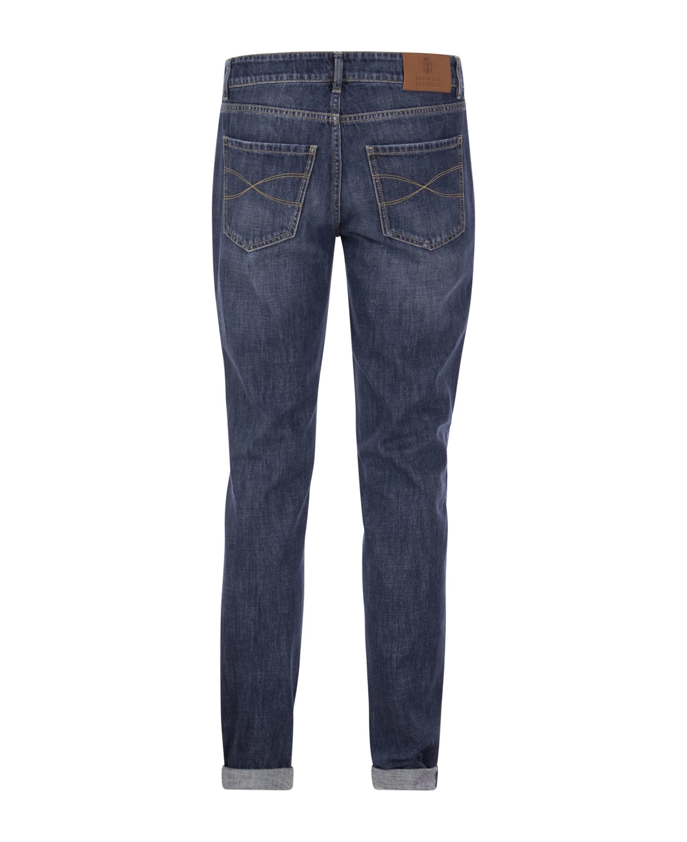 Brunello Cucinelli Five-pocket Traditional Fit Trousers In Lightweight Denim - Blue