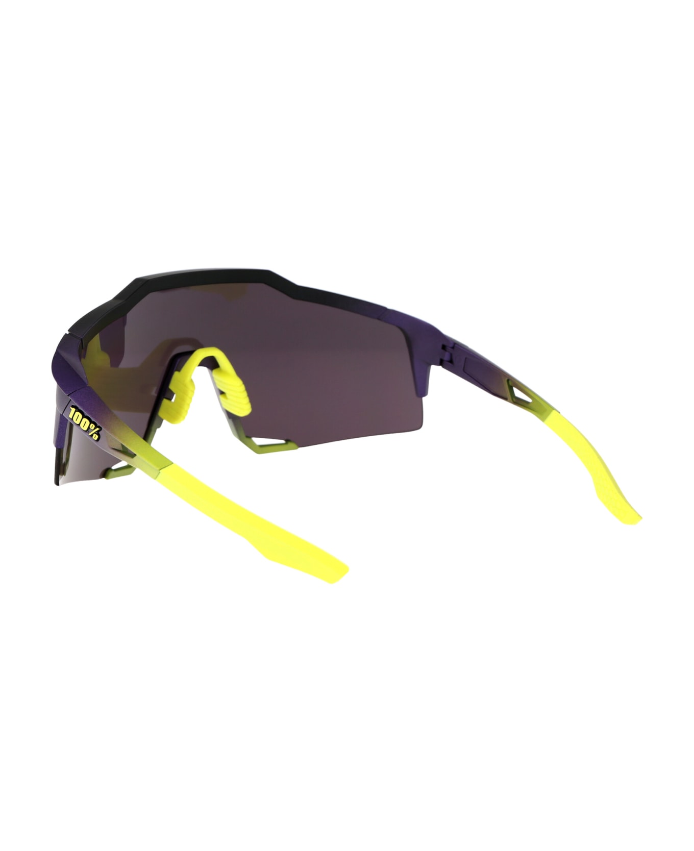 100% Speedcraft Sunglasses - Matte Metallic Digital Brights - Dark Purple Lens - OS