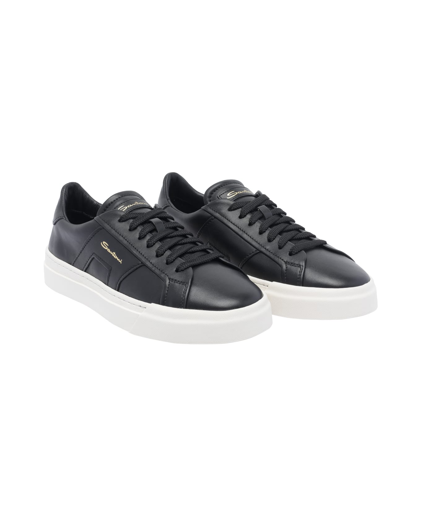 Santoni Logo Sneakers - Black