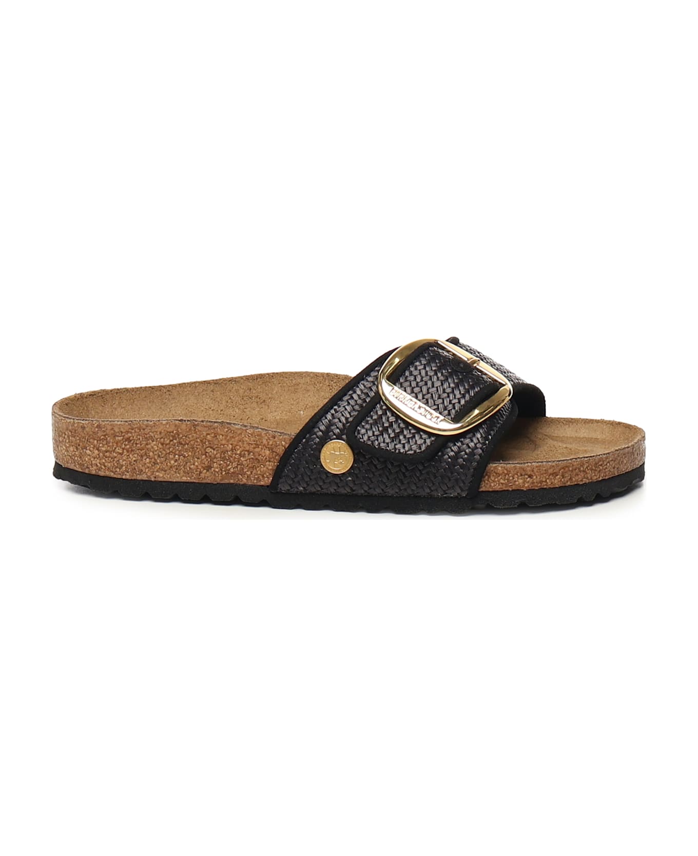 Birkenstock Madrid Raffia Sandals - Black