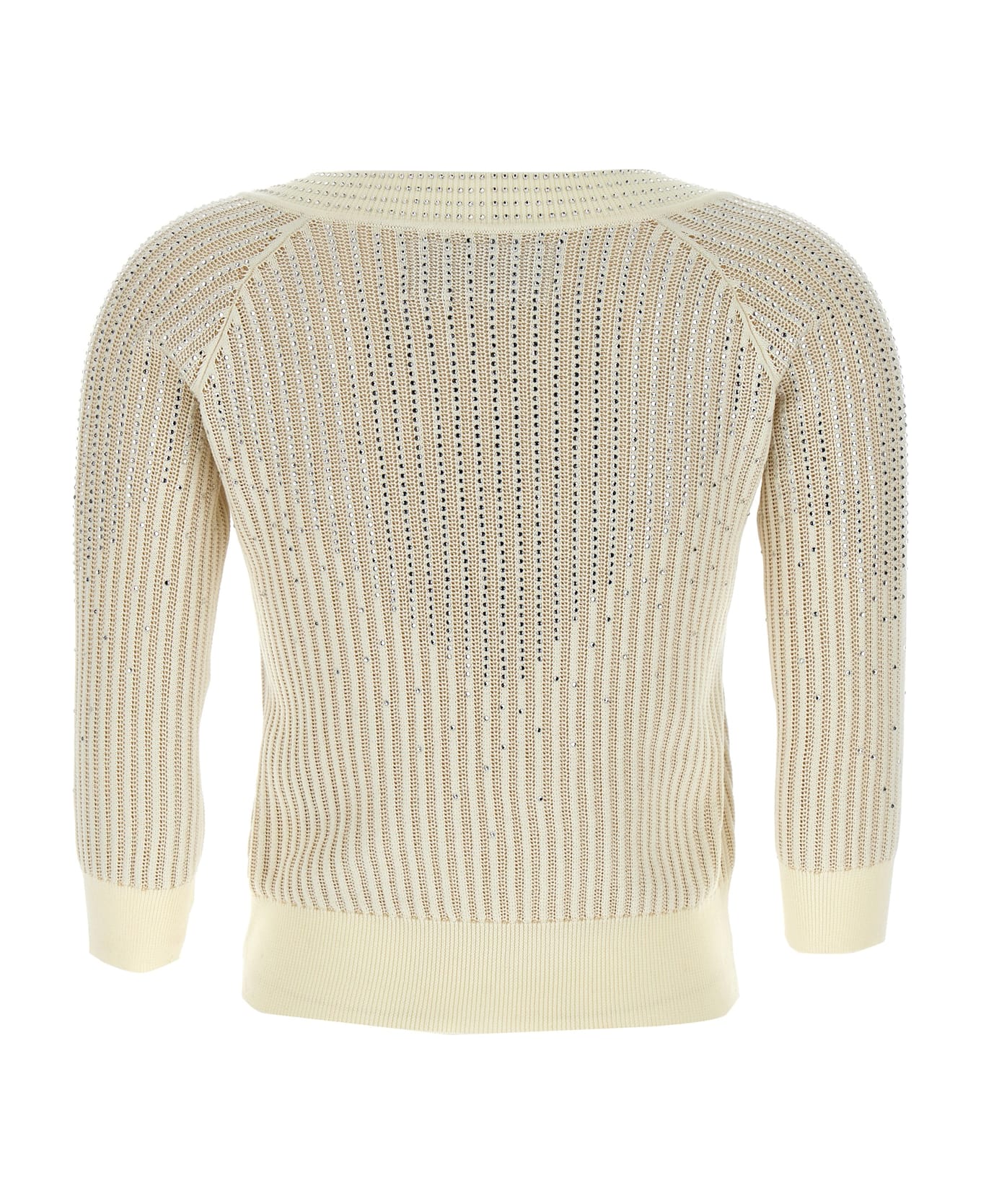 Ermanno Scervino Rhinestone Sweater - White