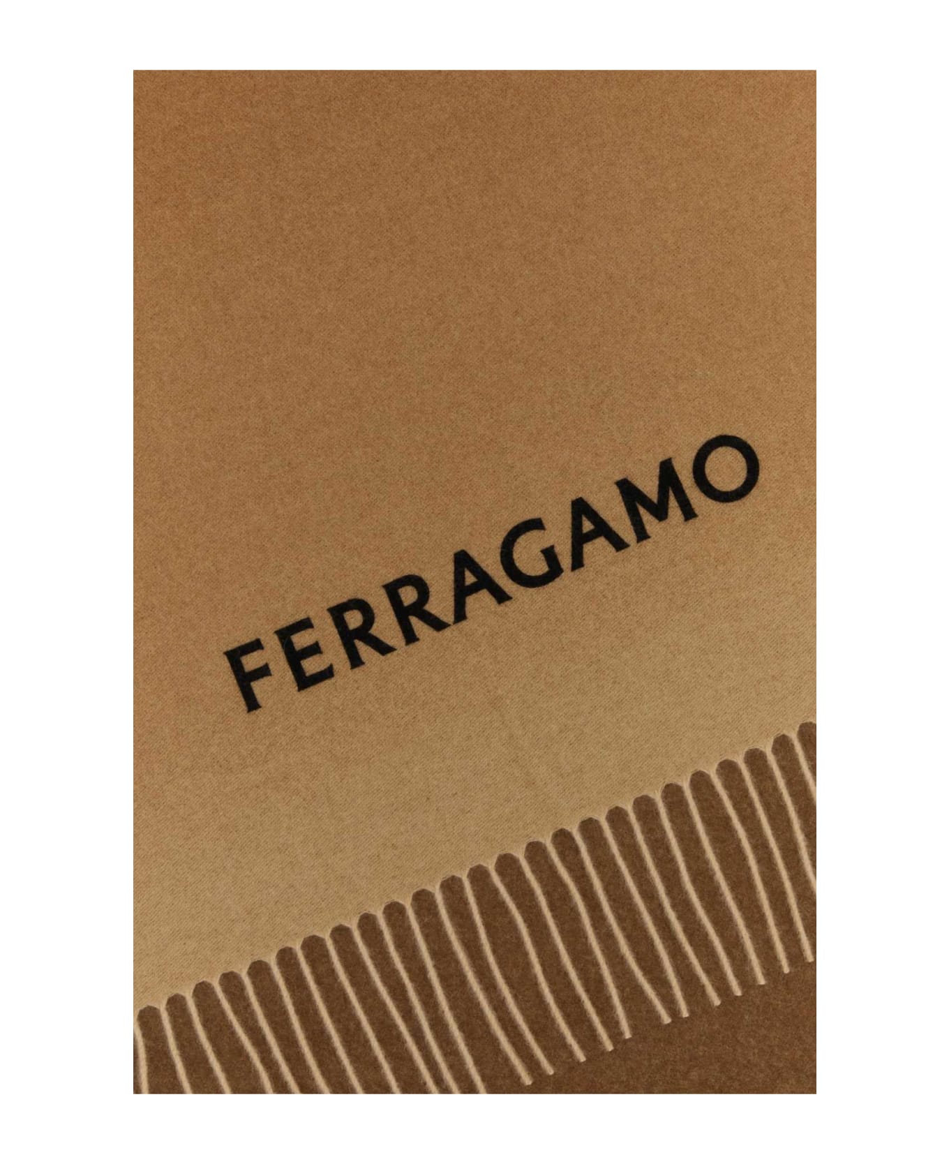 Ferragamo Brown Cashmere Scarf - EXPRESSOCAMELCAMEL スカーフ＆ストール