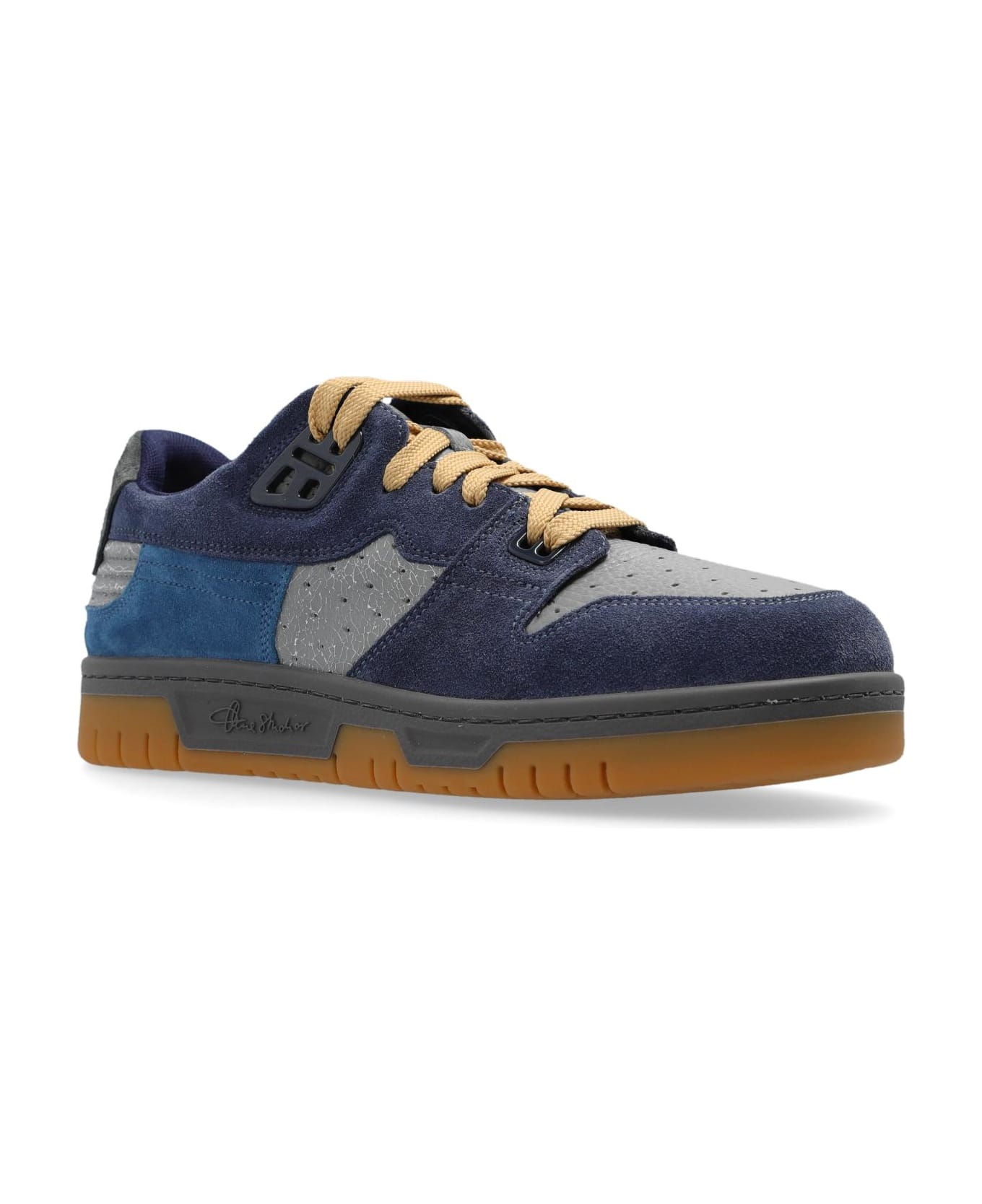 Acne Studios Leather Sneakers - Afs Grey/blue