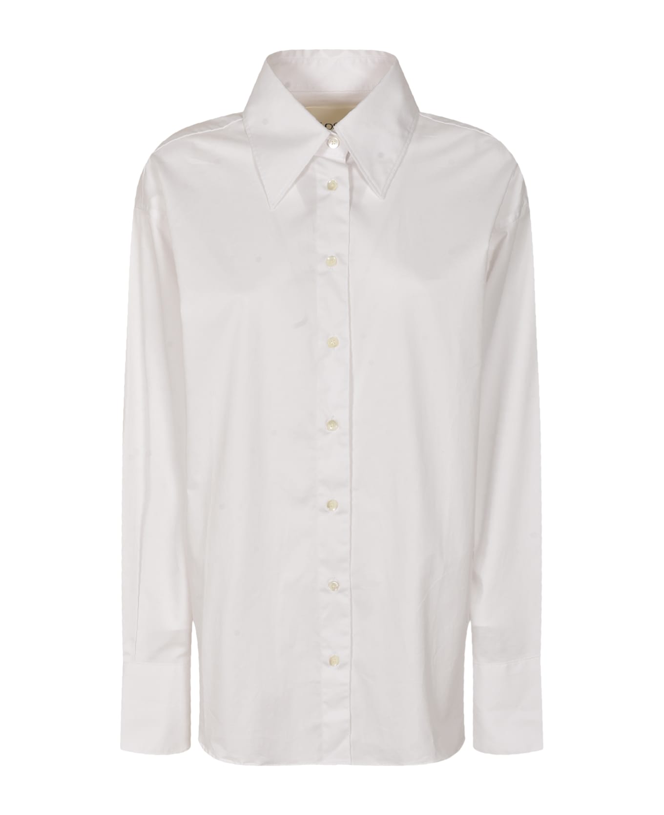 Closed Plain Long Shirt - White