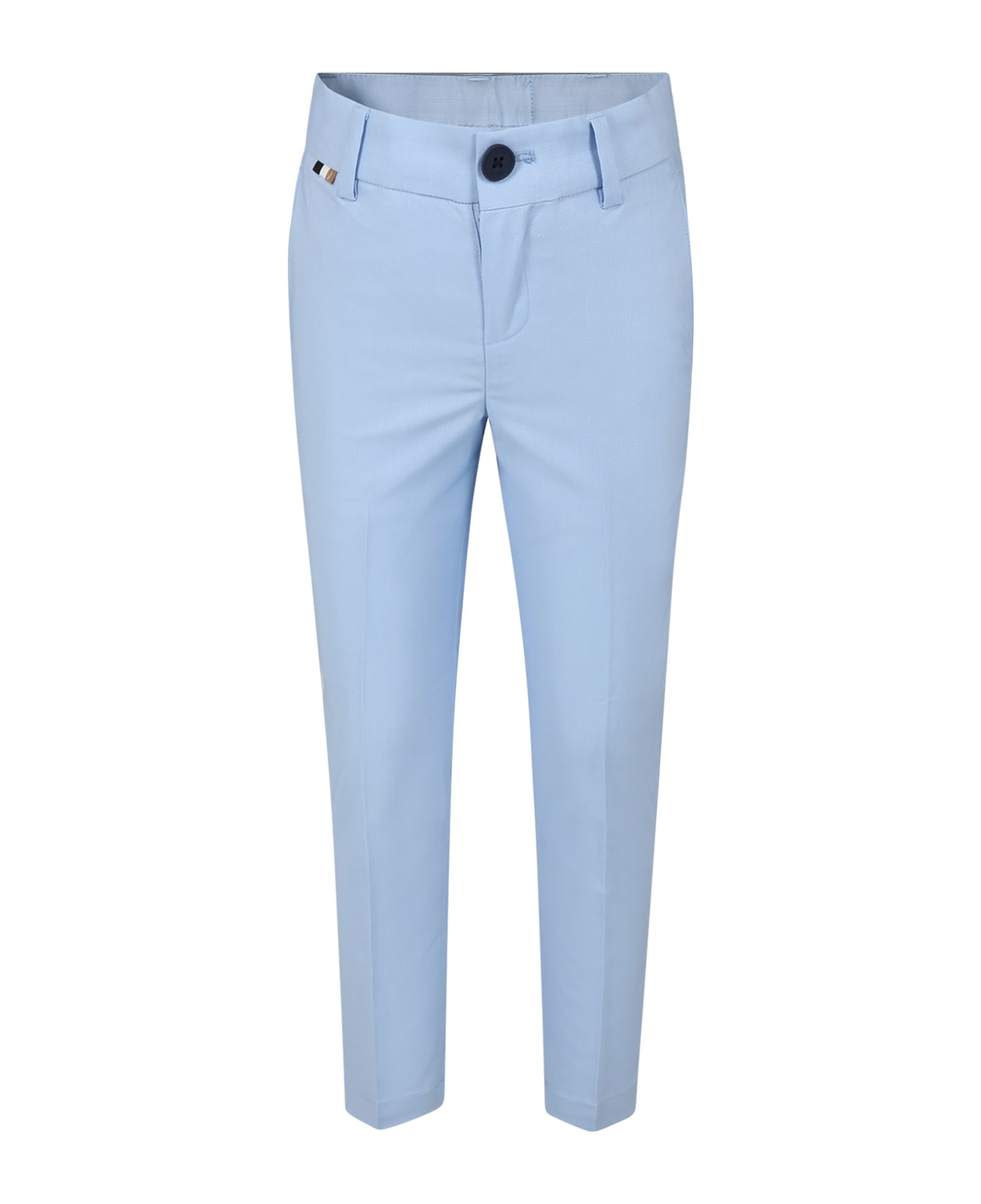 Hugo Boss Elegant Sky Blue Trousers For Boy - Light Blue