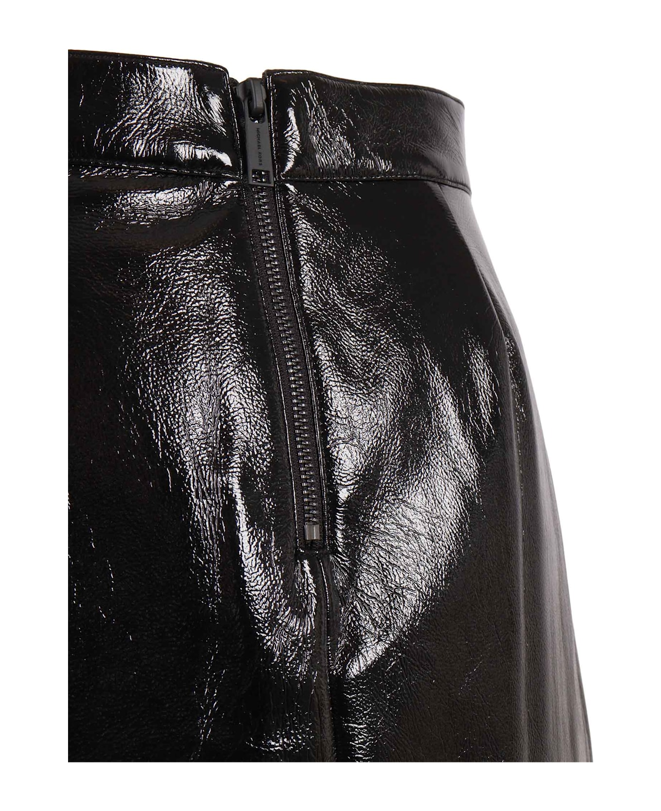 Michael Kors Fx Patent Micro Miniskirt - BLACK