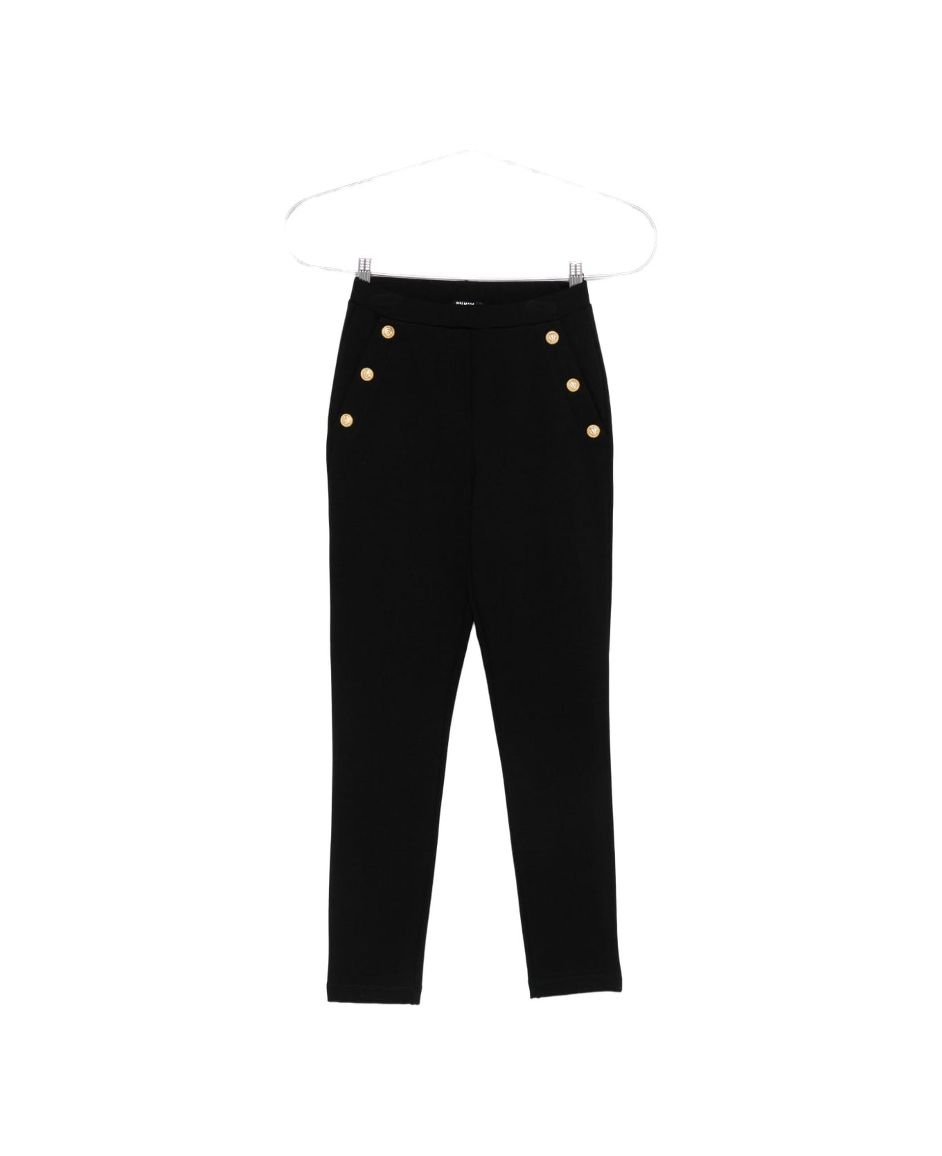 Balmain Kids Pants With Button Detail - Black