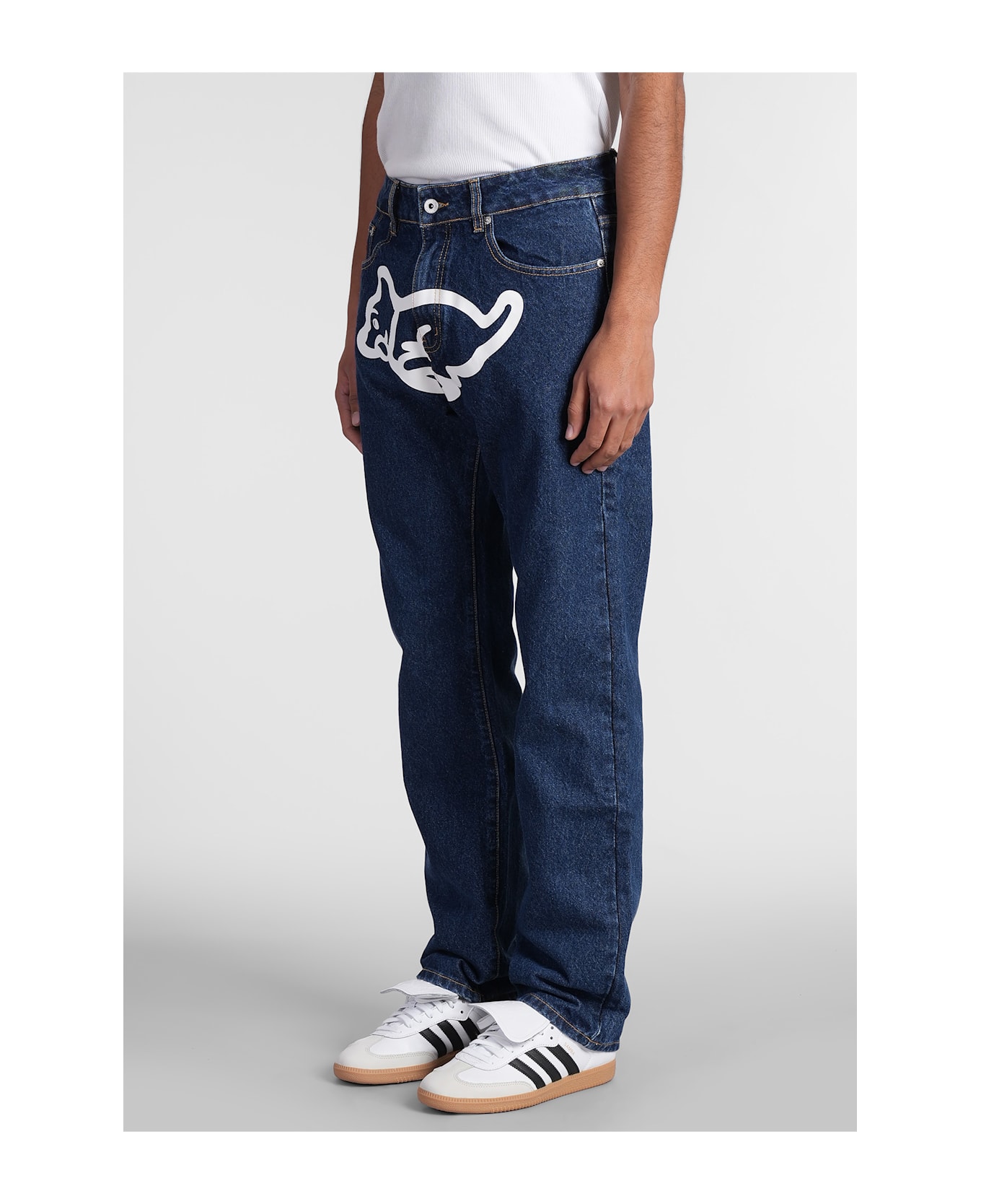 Icecream Jeans In Blue Cotton - blue