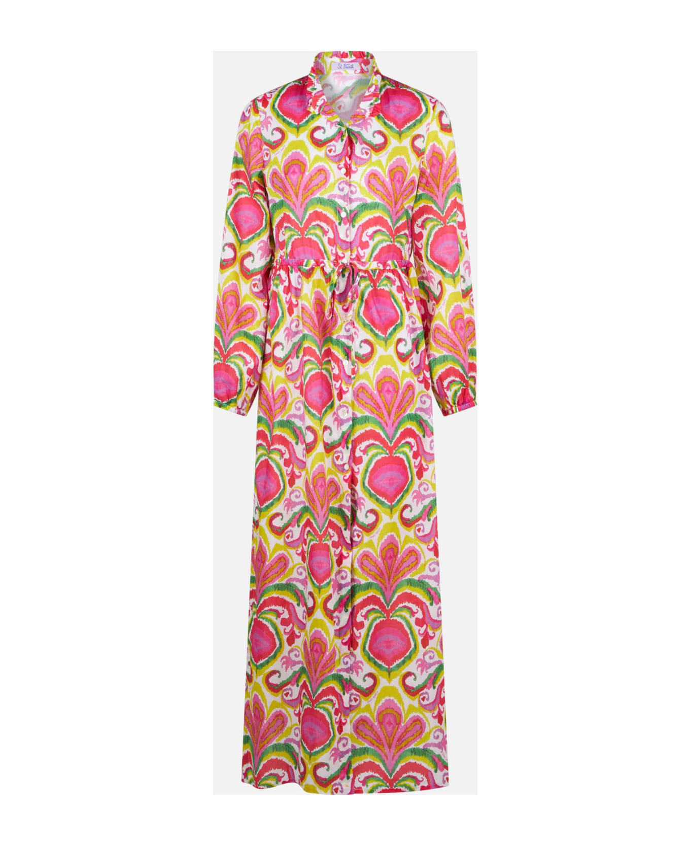 MC2 Saint Barth Woman Beach Dress With Ikat Print - PINK ワンピース＆ドレス