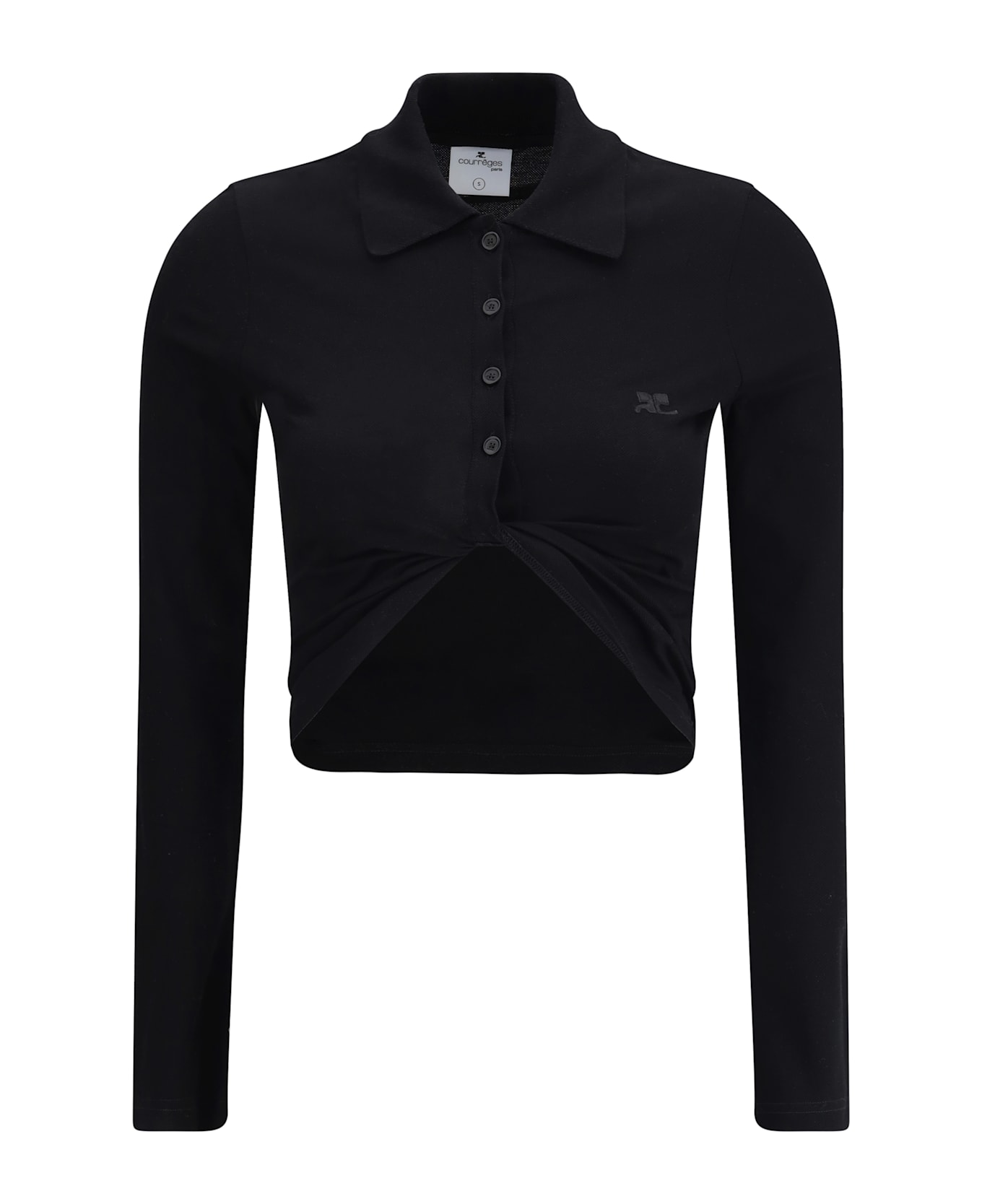 Courrèges Polo With Twisted Detail