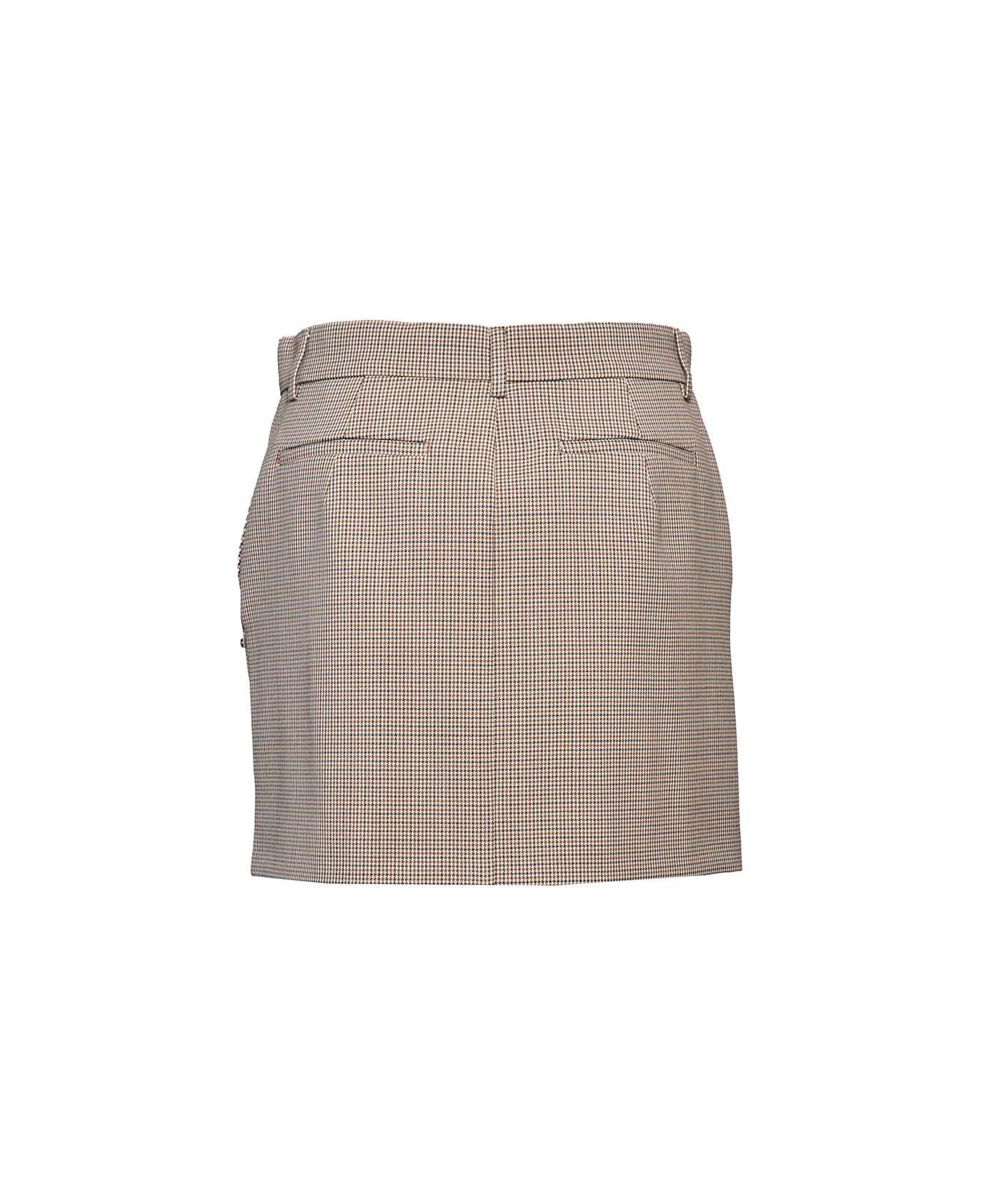 SportMax Checked Mini Skirt - Multicolour