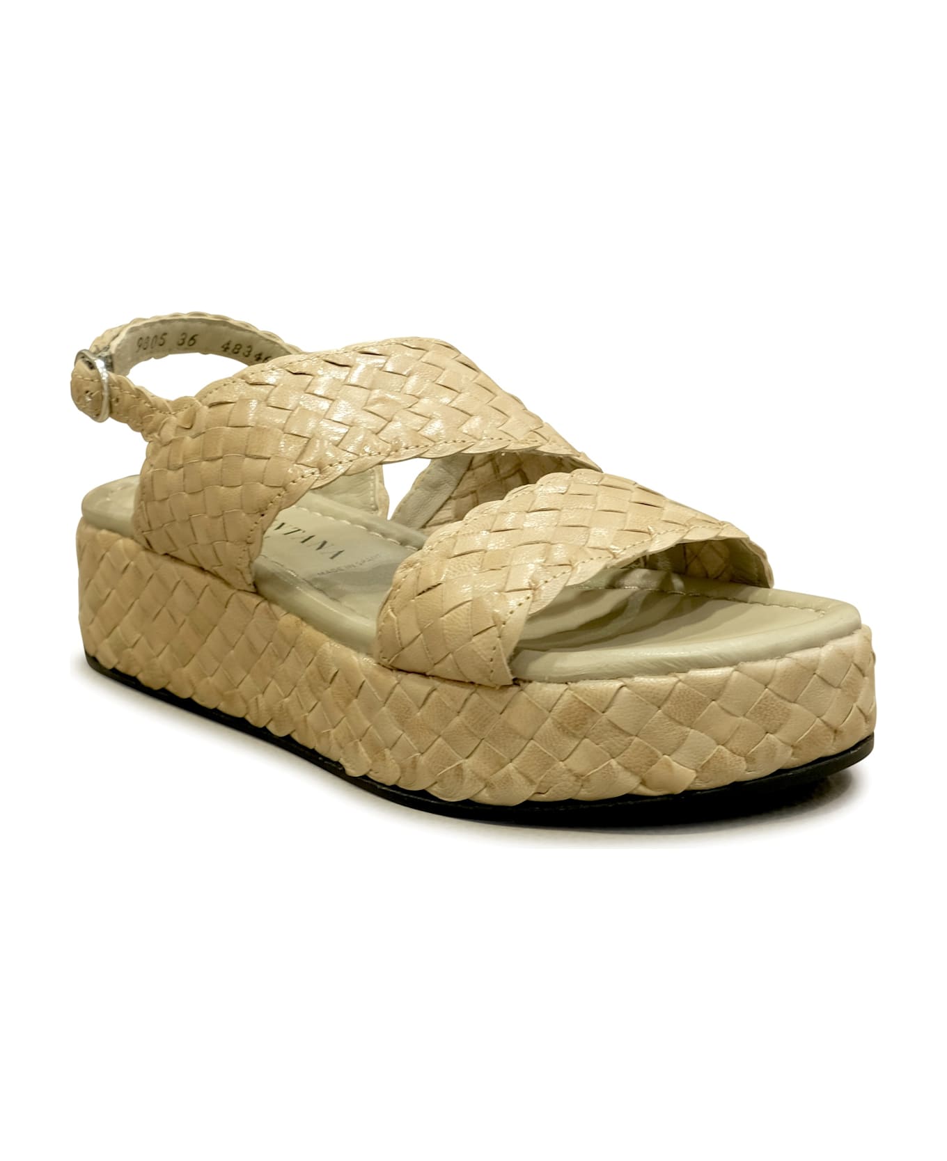 Pons Quintana Leather Forli Flat Sandals - BEIGE