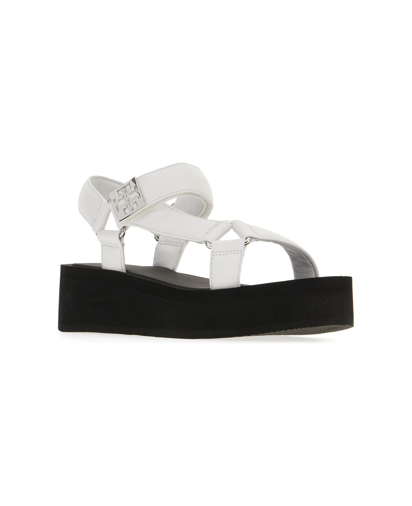 Tory Burch Sandali - WHITE SILVER BLACK