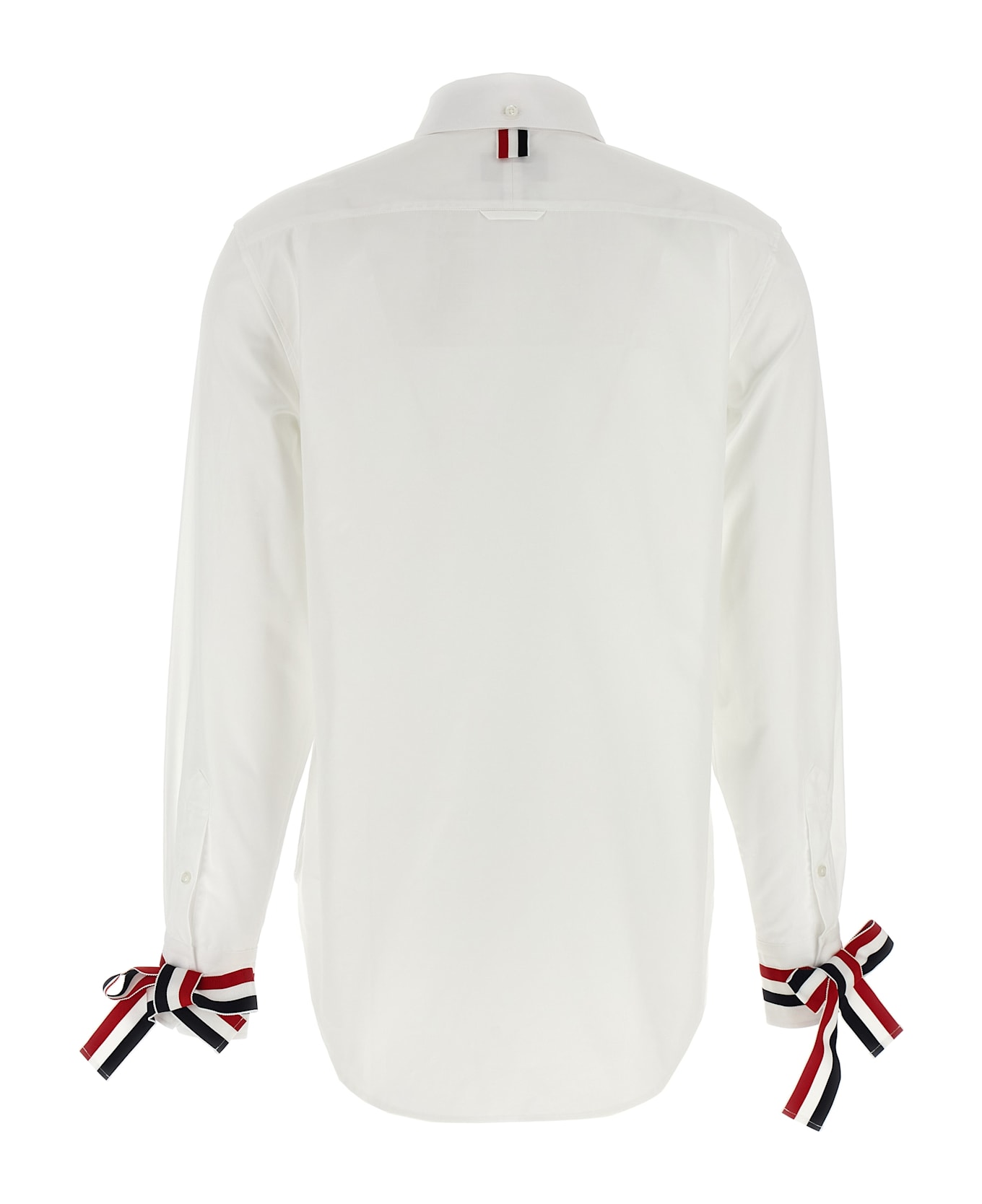Thom Browne Rwb Tape Cuffs Shirt - White