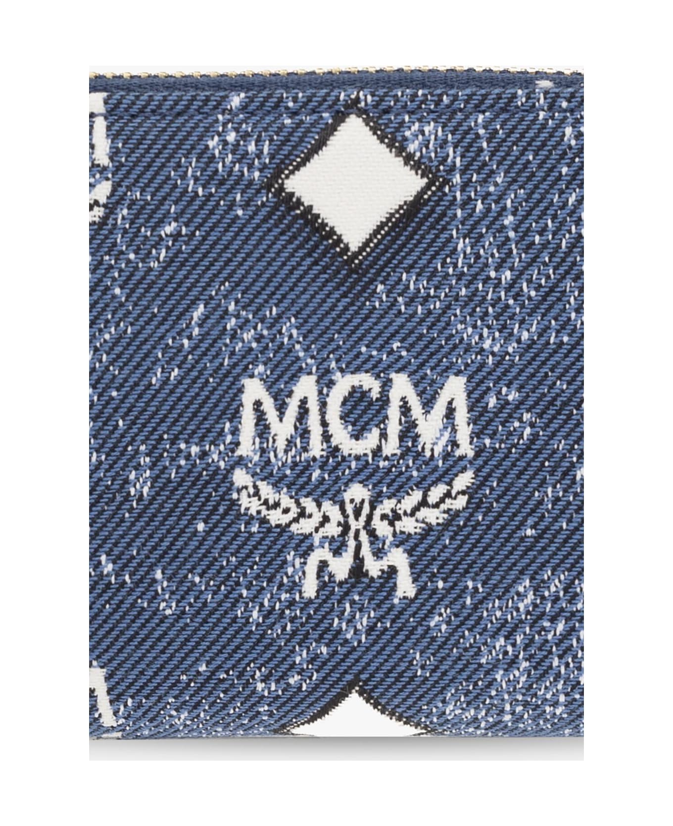 MCM Wallet With Monogram - BLUE