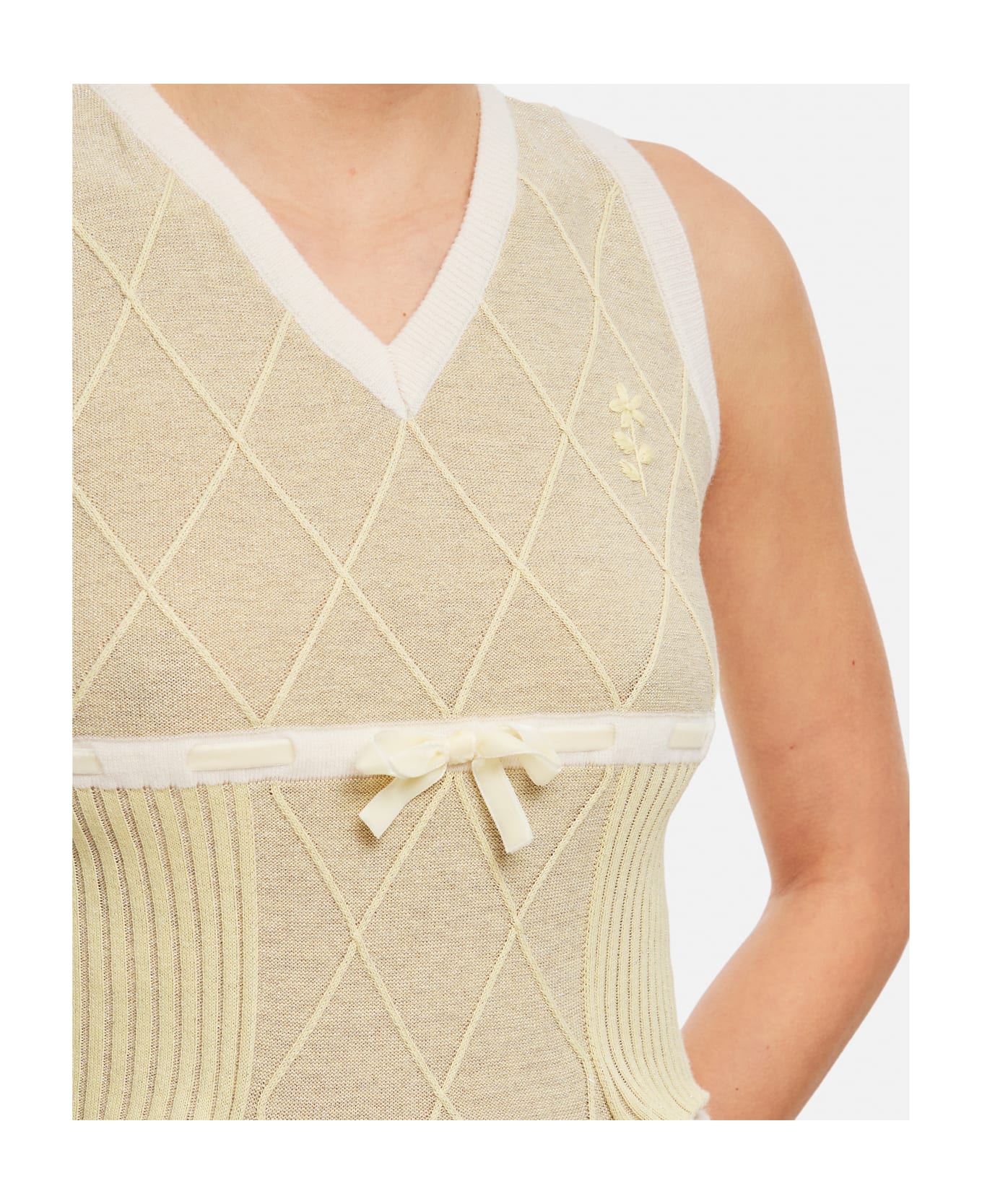 Cormio Vanisè Midi Knit Dress - Beige ワンピース＆ドレス