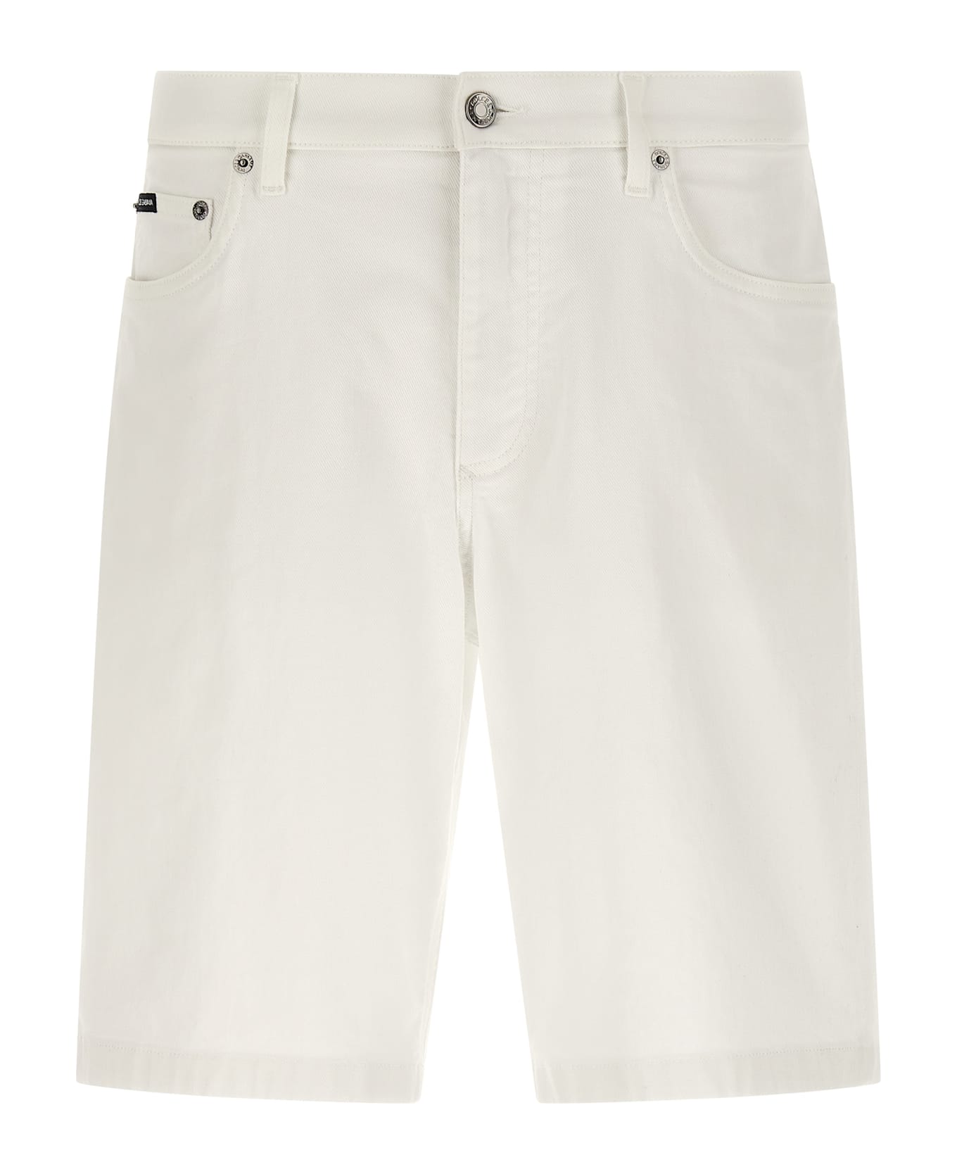 Dolce & Gabbana Five-pocket Bermuda Shorts - White