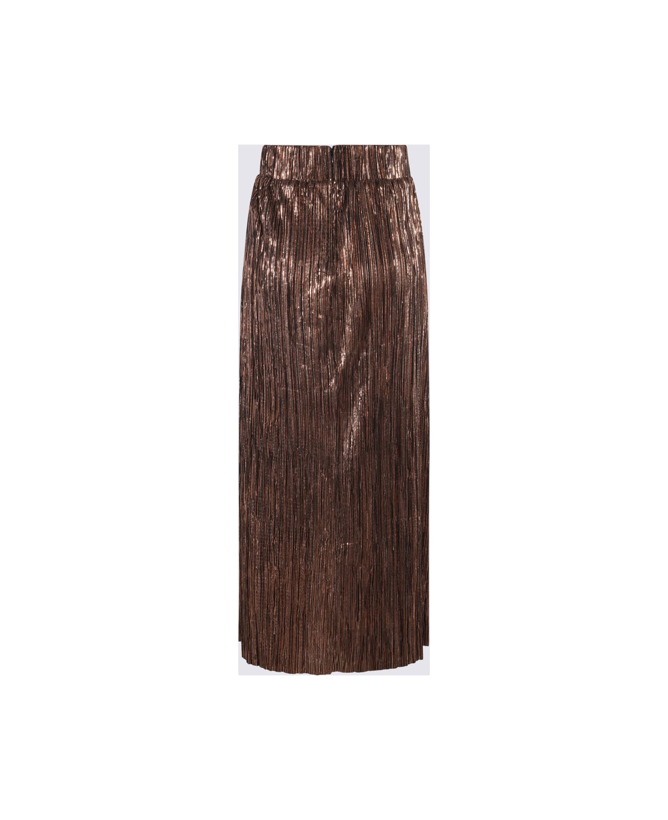 Sabina Musayev Brown Lame' Long Skirt - Brown スカート