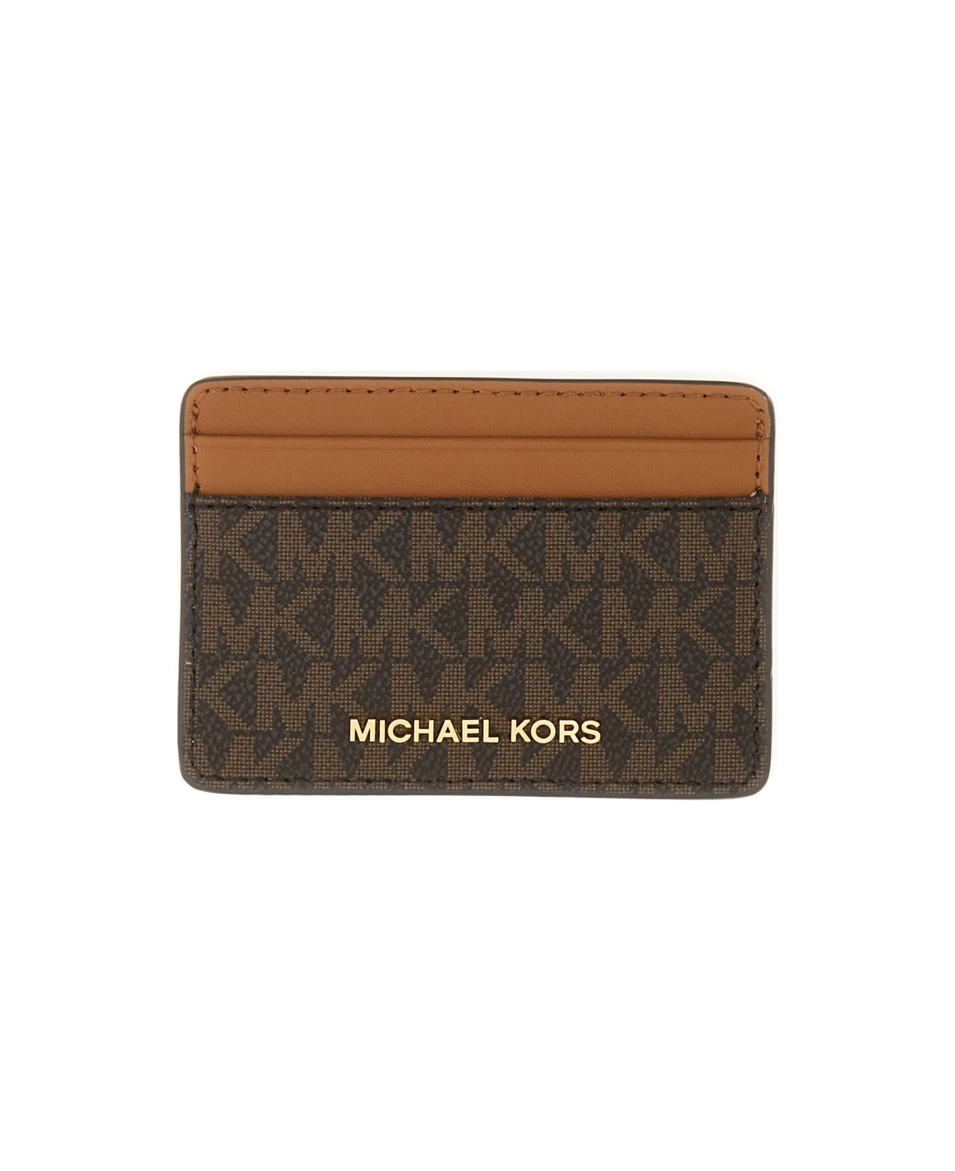 Michael Kors Card Holder With Logo - Brown