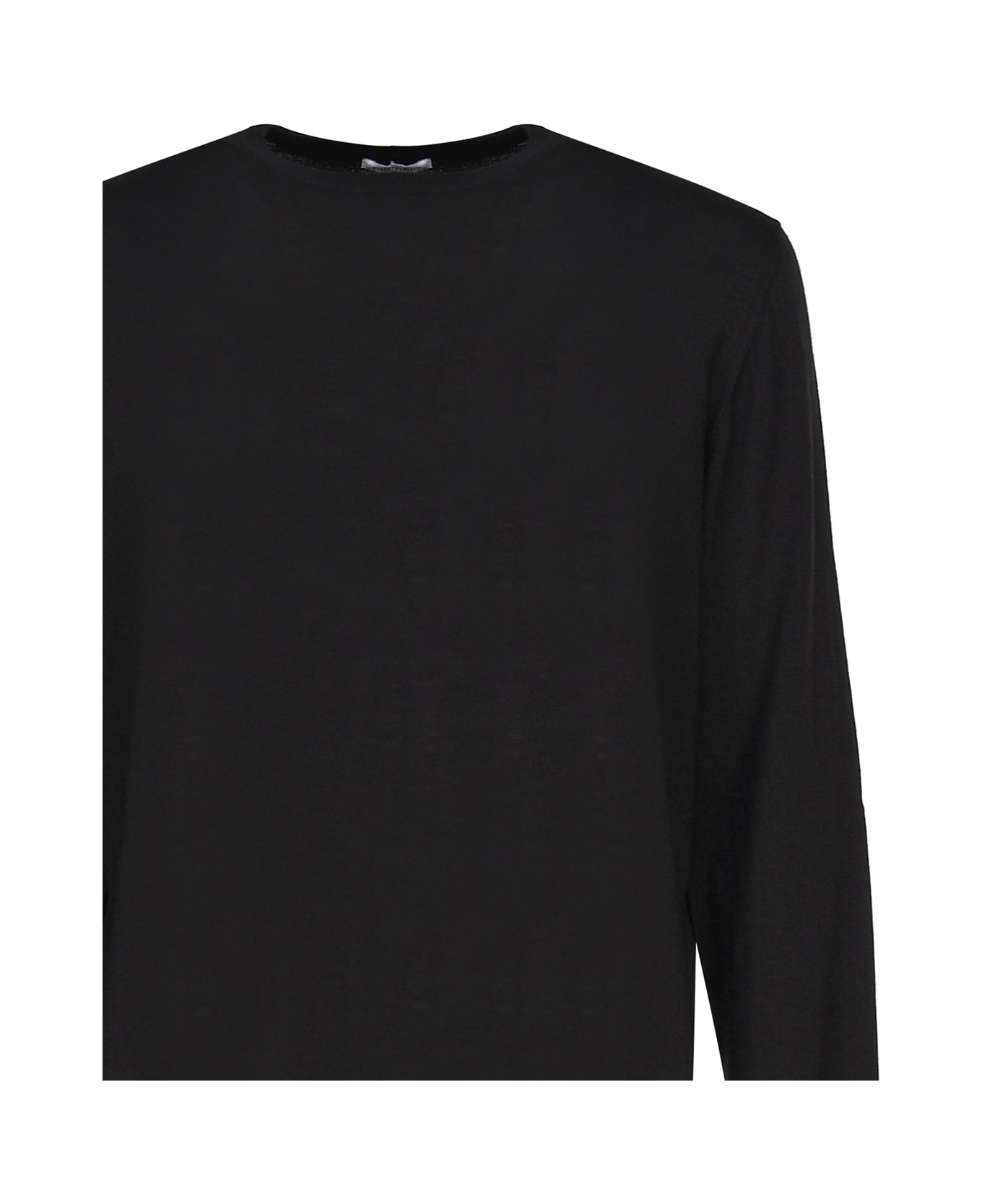 Malo Cashmere And Silk Crew Neck Sweater - Black