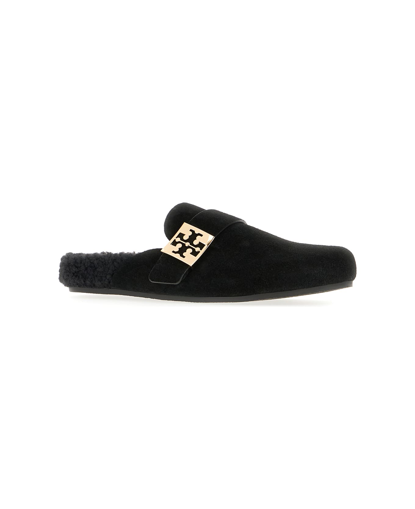 Tory Burch Black Suede Mellow Slippers - PERFECT BLACK PERFECT BLACK