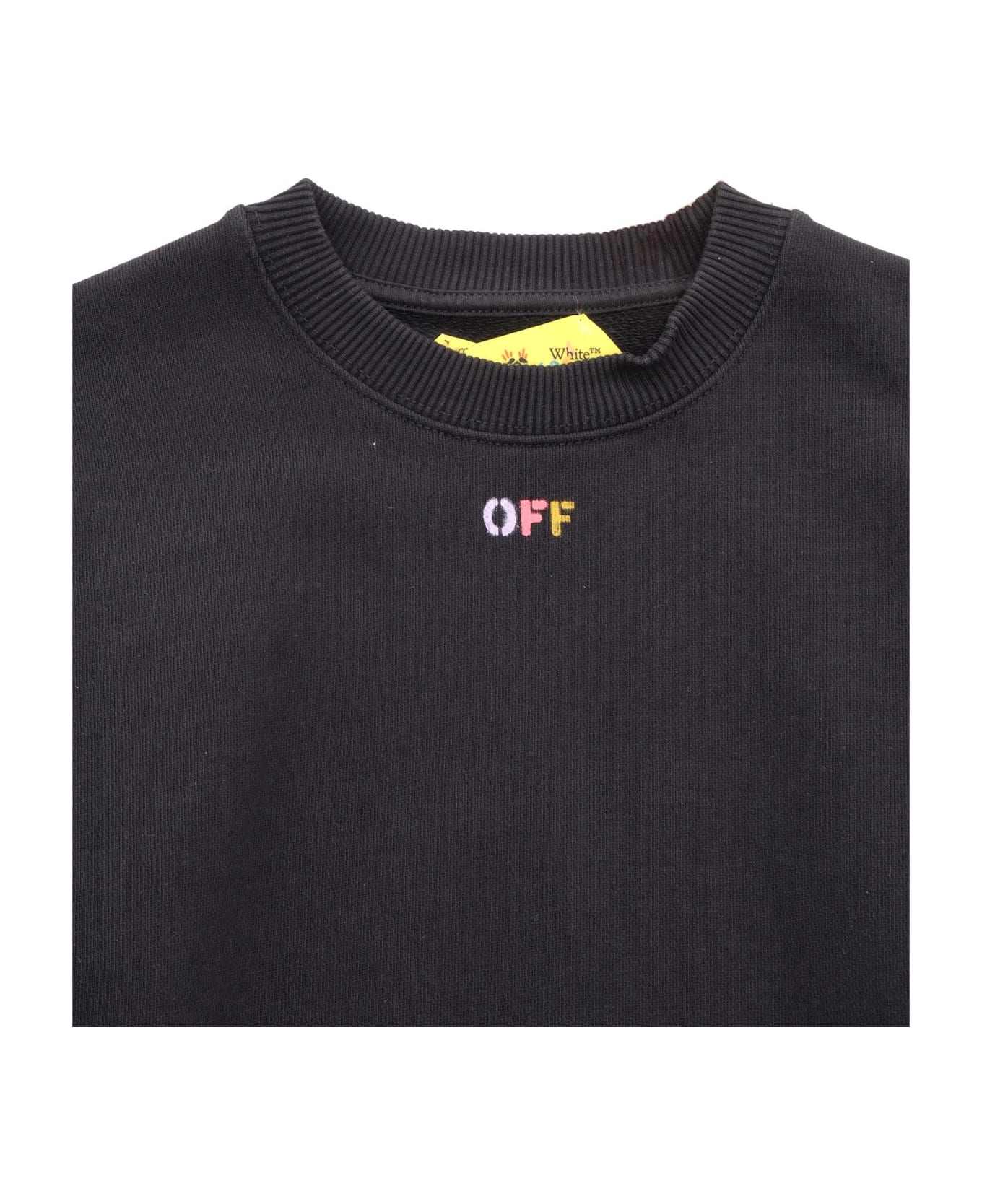 Off-White Black Sweatshirt With Logo - BLACK ニットウェア＆スウェットシャツ