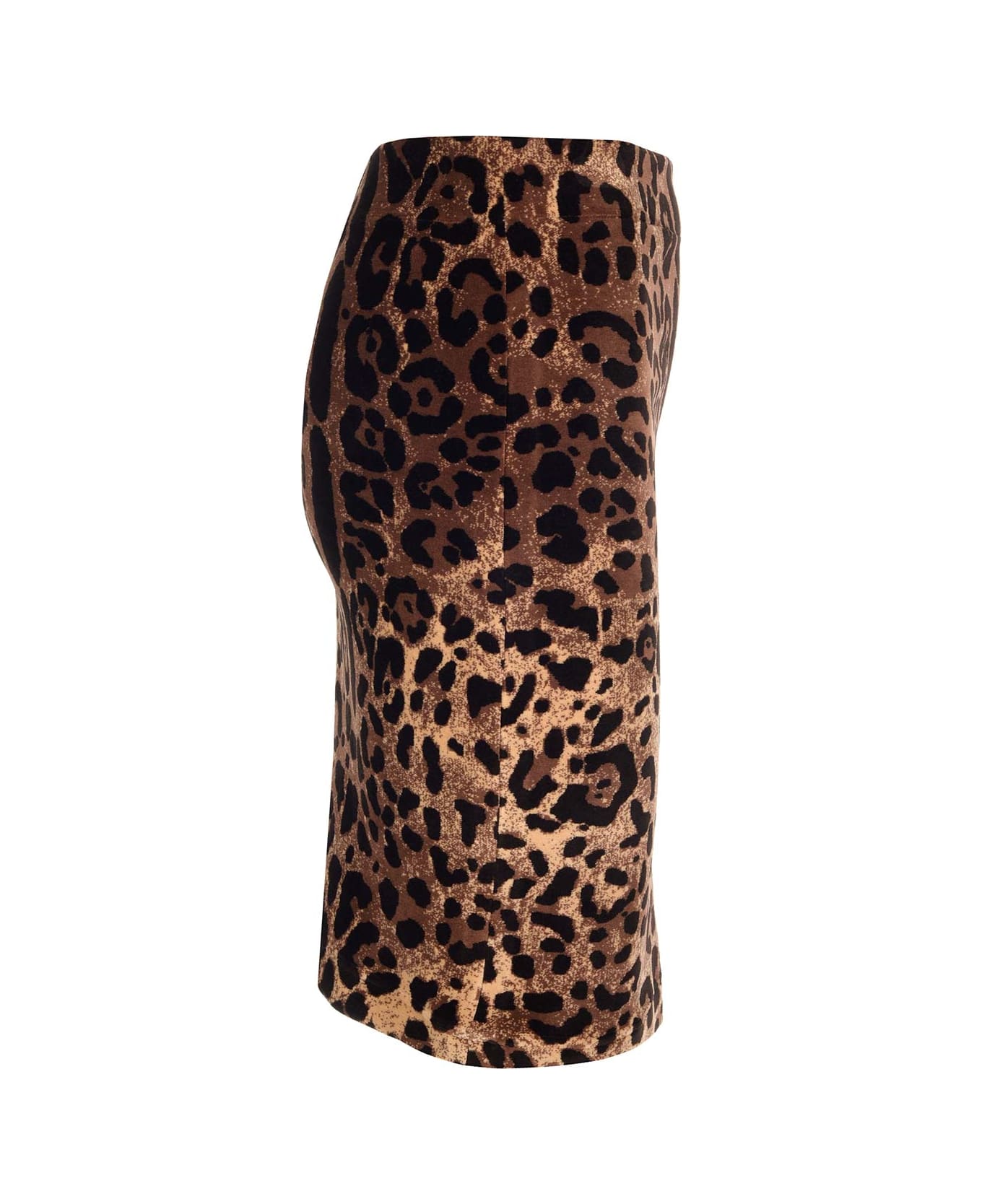 Dolce 
Gabbana Mini Skirt With Leopard Motif - Animalier