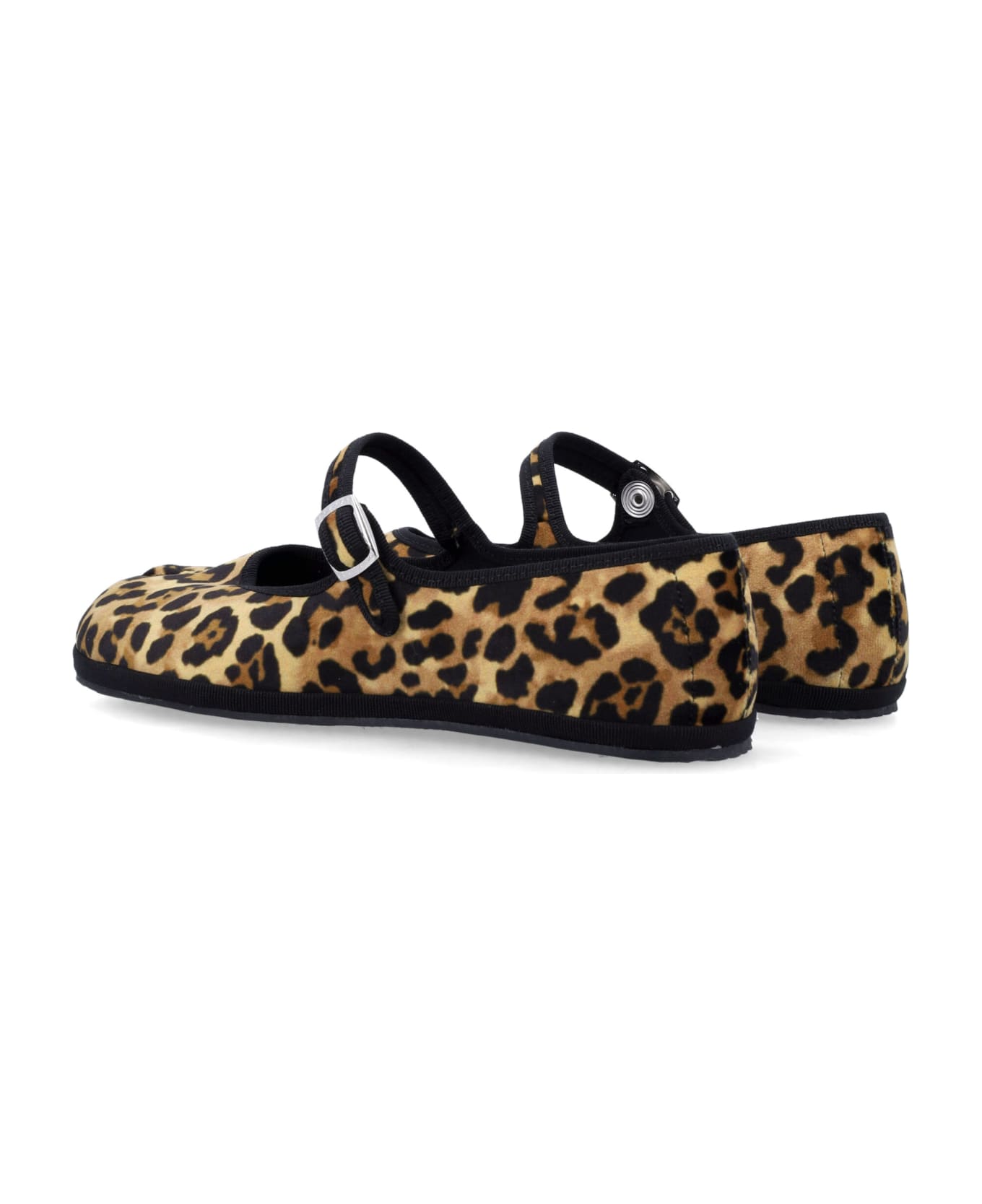 Drogheria Crivellini Fu-tabi Velvet Flat Shoes - CHEETAH