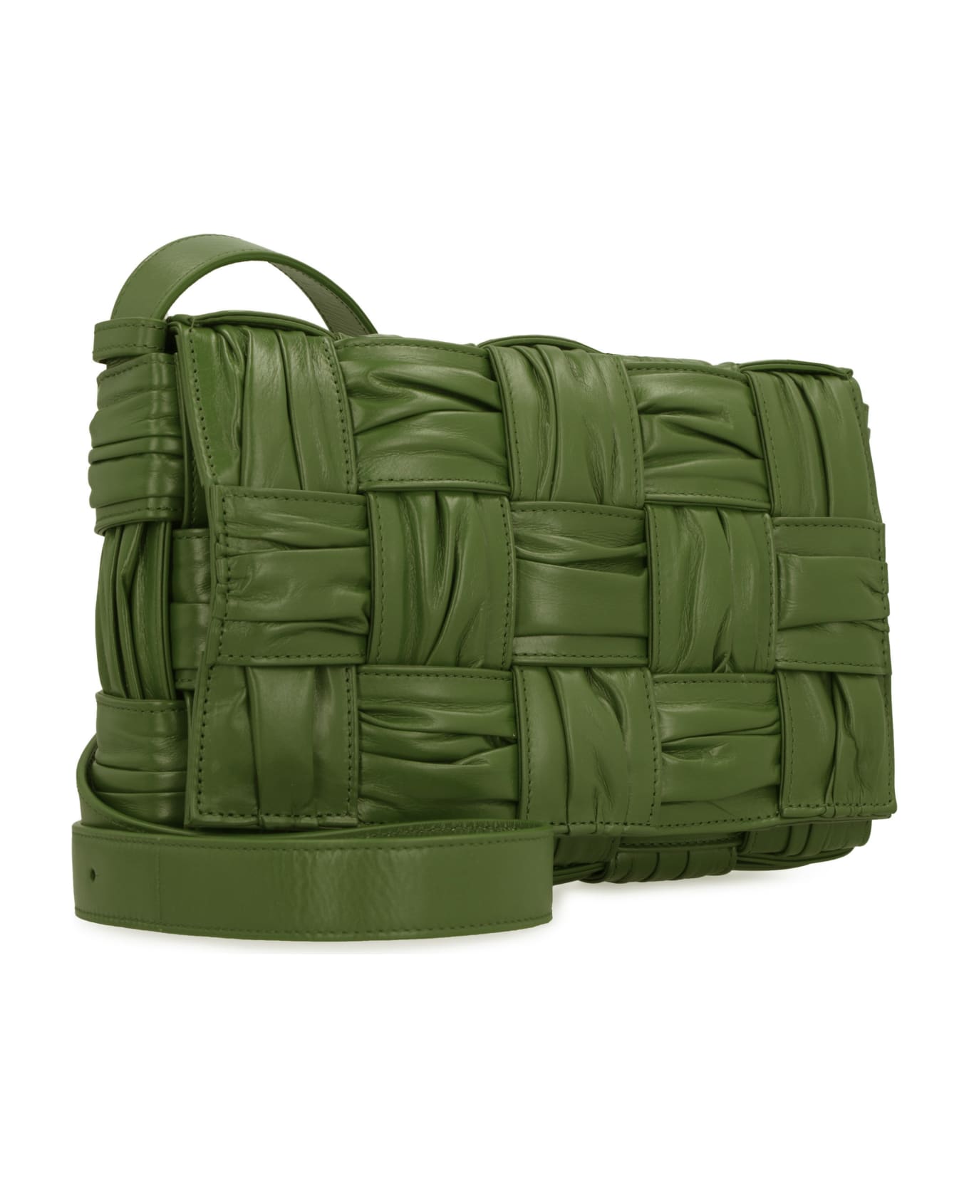 Bottega Veneta Cassette Leather Crossbody Bag - green