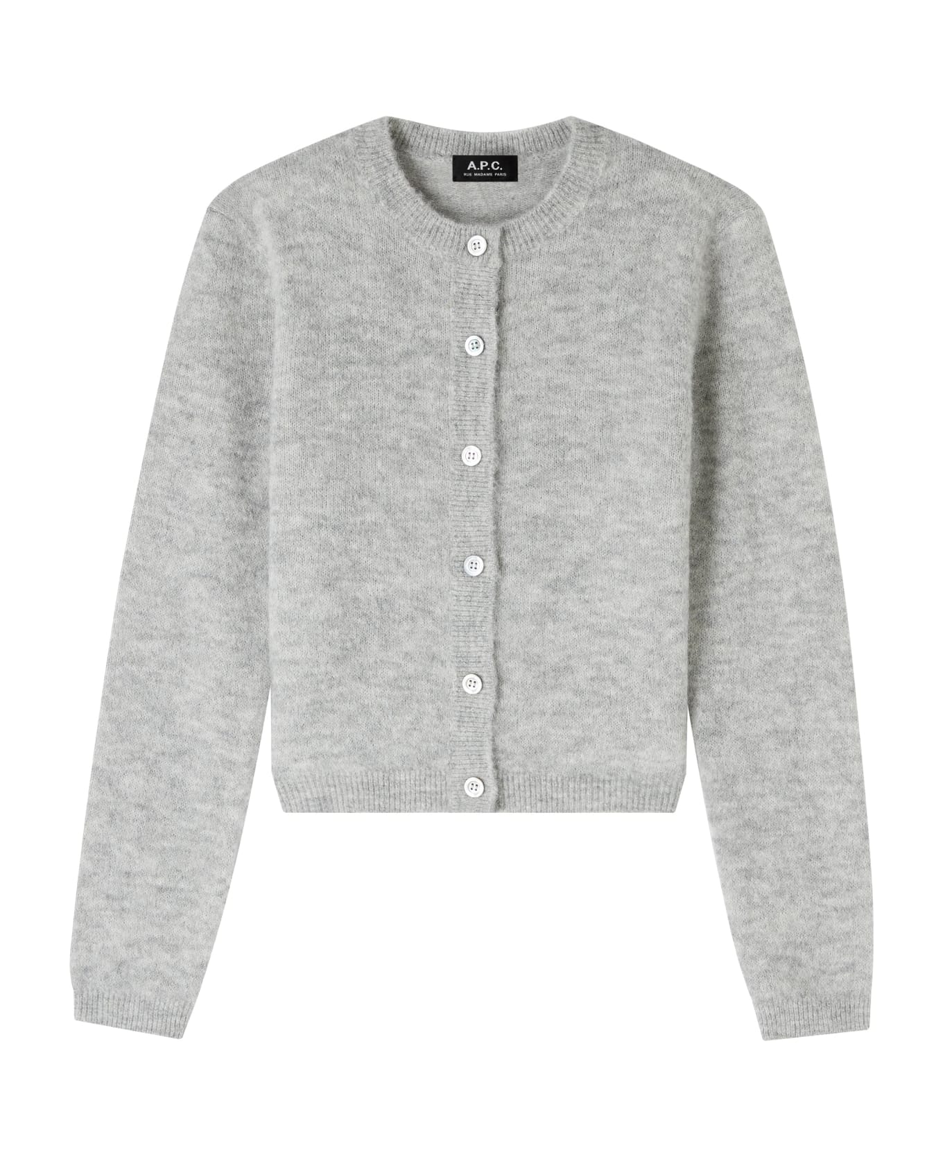 A.P.C. Cardigan Millie - Plb Gris Clair Chine