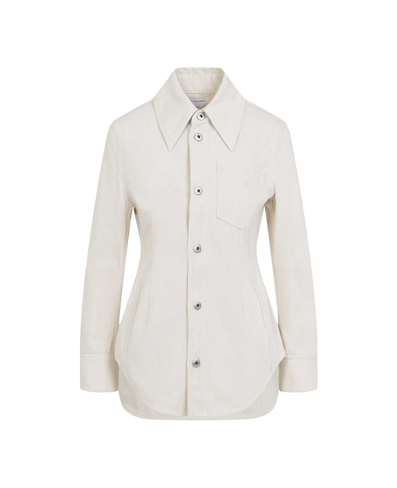 Bottega Veneta Beige Cotton Denim Jacket - Pale Meringue
