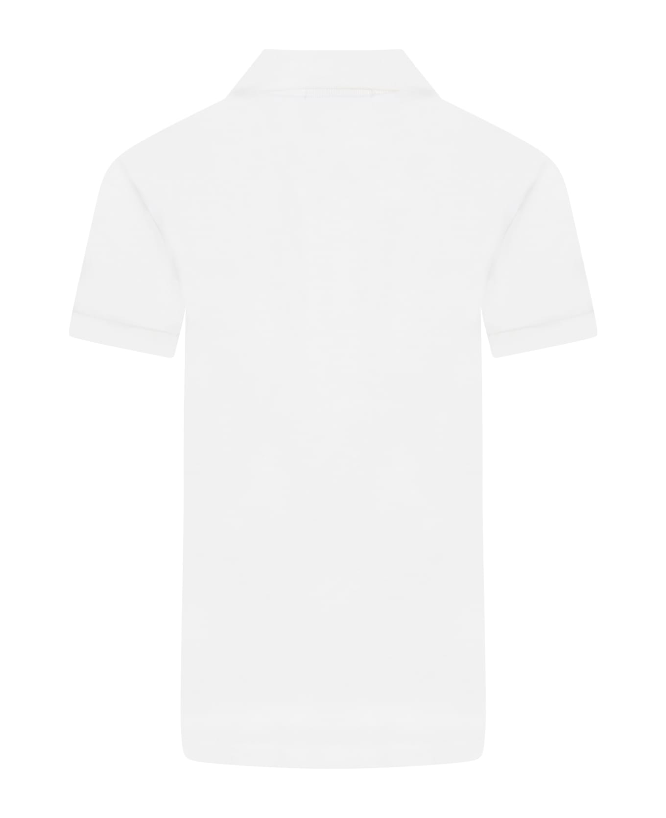 Ralph Lauren White Polo Shirt For Boy With Pony Logo - White