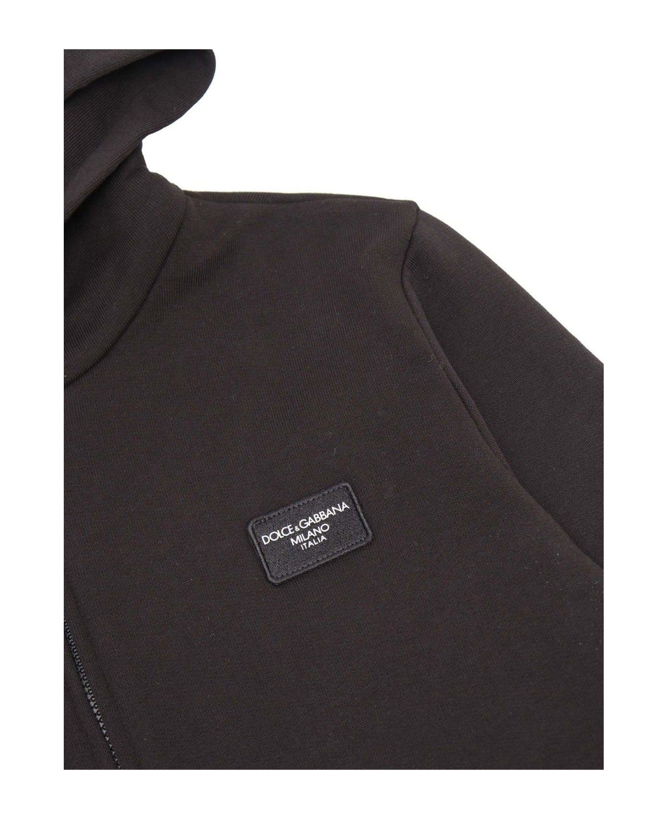 Dolce & Gabbana Logo-patch Zipped Hoodie ニットウェア＆スウェットシャツ