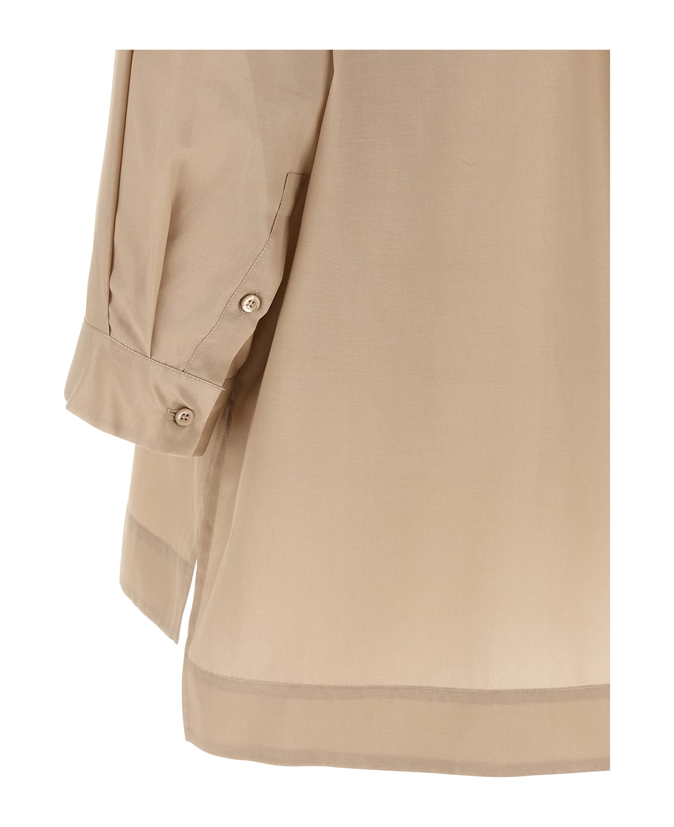 Peserico Asymmetric Hem Shirt - Beige