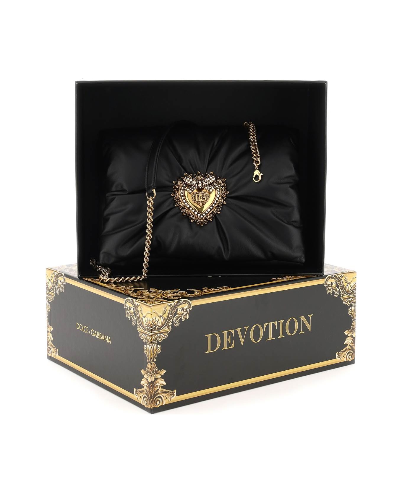 Dolce & Gabbana Devotion Soft Shoulder Bag - Black