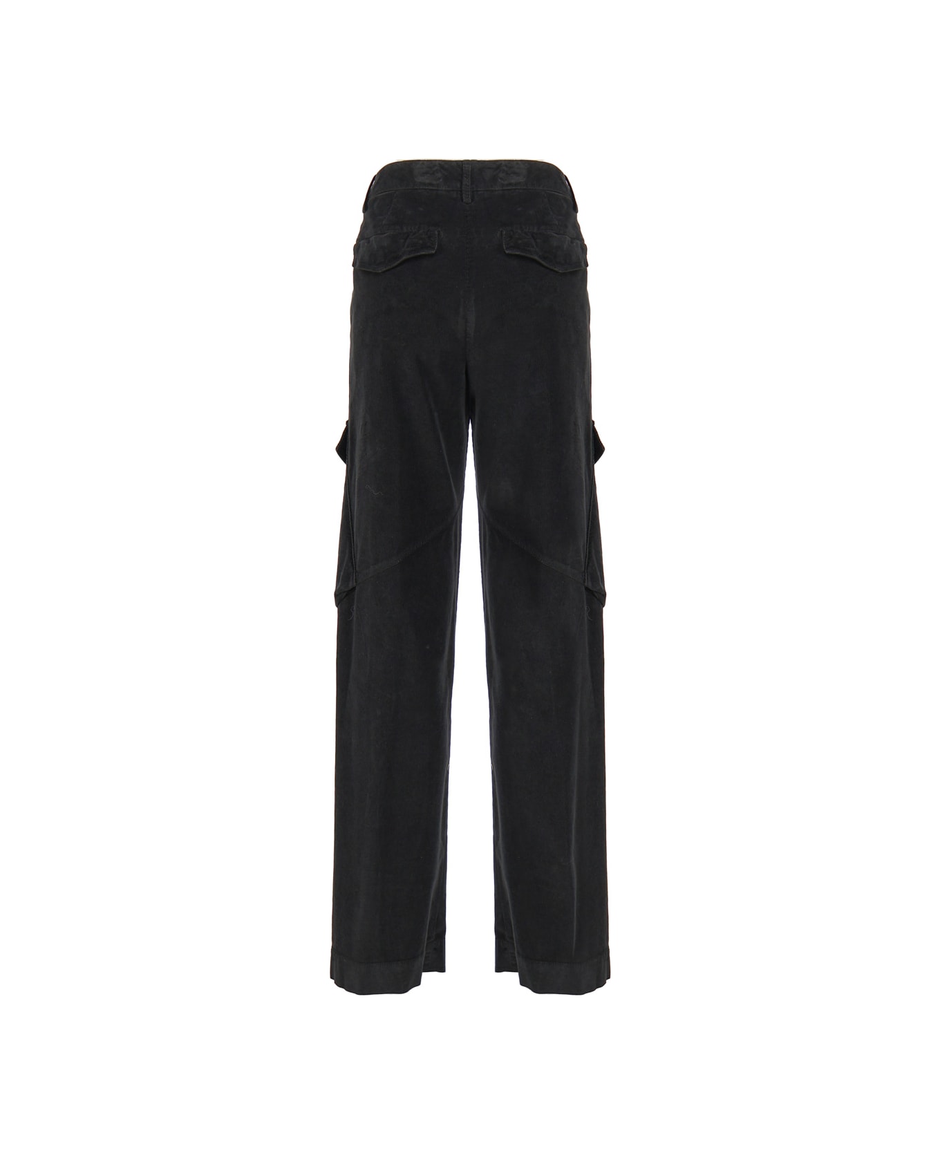 Dondup Camila Loose Trousers In Cotton - Black