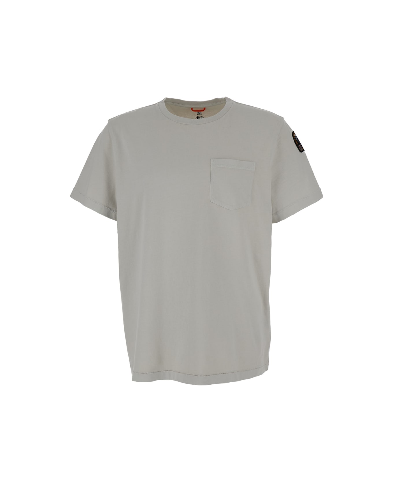 Parajumpers Grey Crew Neck T-shirt In Cotton Man - Grey シャツ