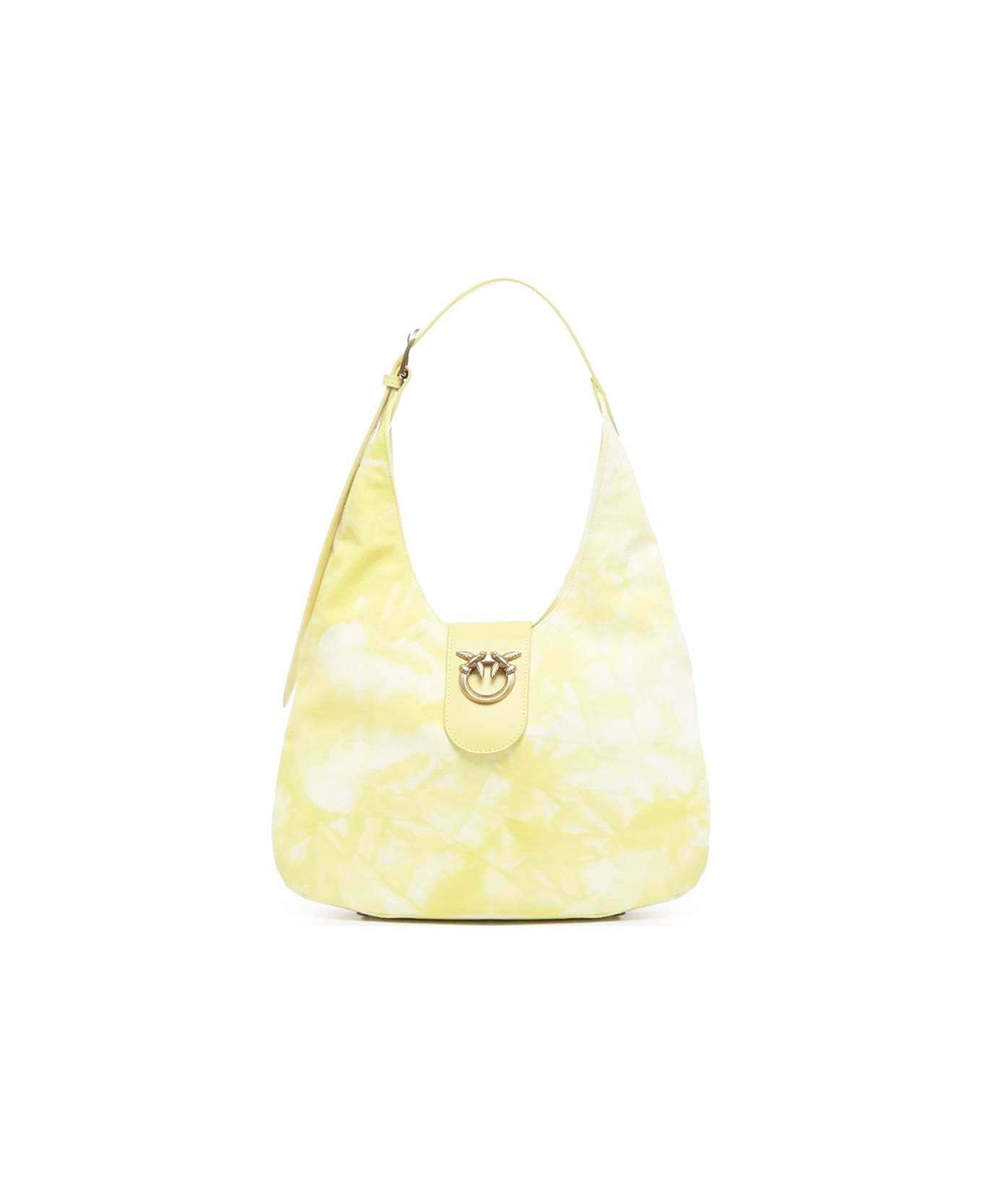 Pinko Shoulder Bag With Love Birds Plaque - Yellow