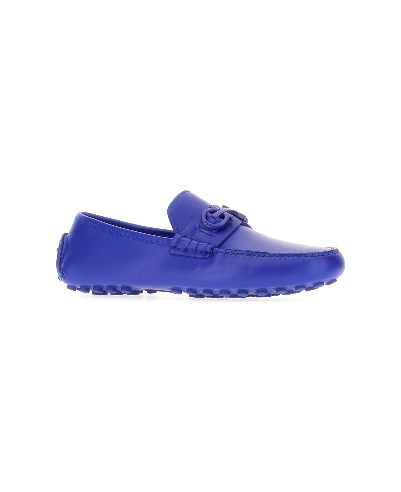 Ferragamo Electric Blue Leather Grazioso Loafers - LAPIS